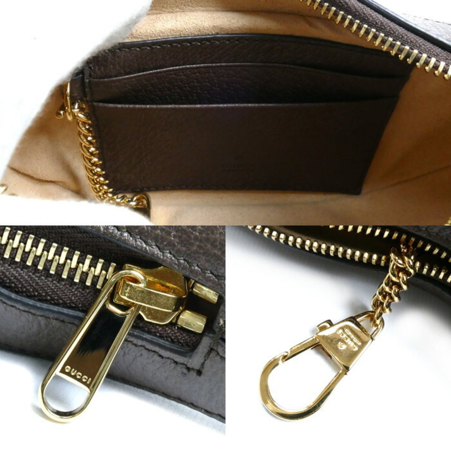 Gucci Beige Gg Supreme Canvas Leather Shoulder Bag