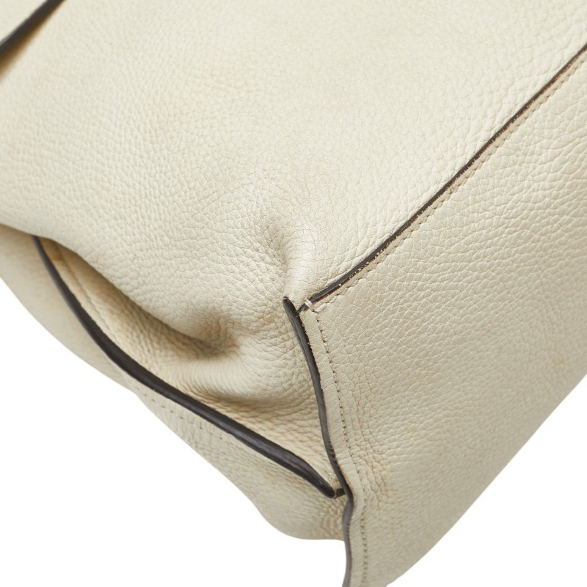 Gucci White Leather Shoulder Bag Tote Bag