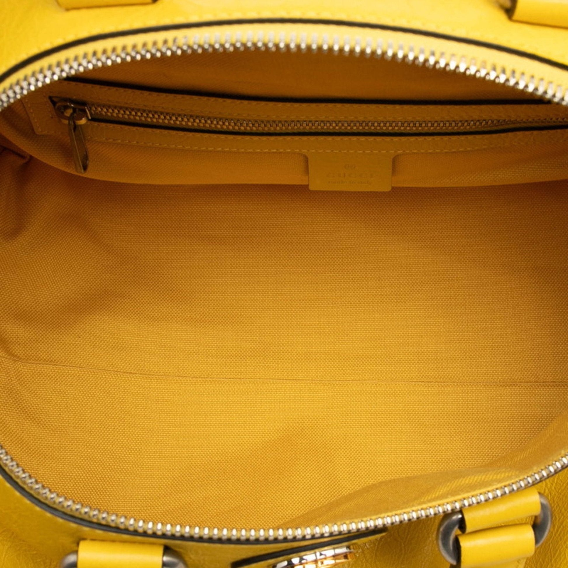 Gucci Yellow Leather Boston Bag Shoulder Bag