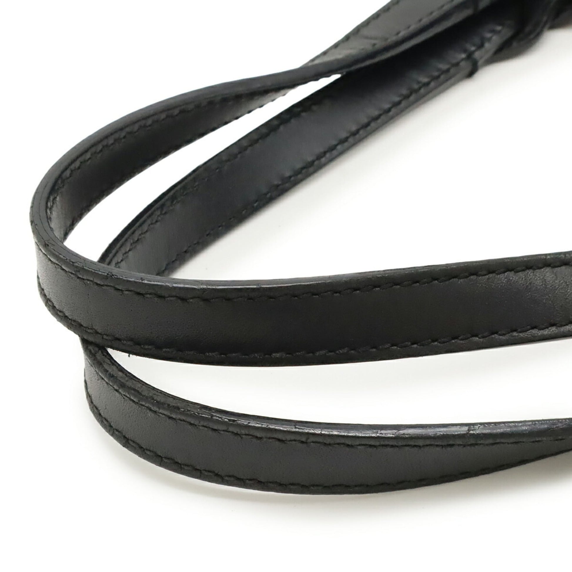 Gucci Black Leather Handbag Tote Bag