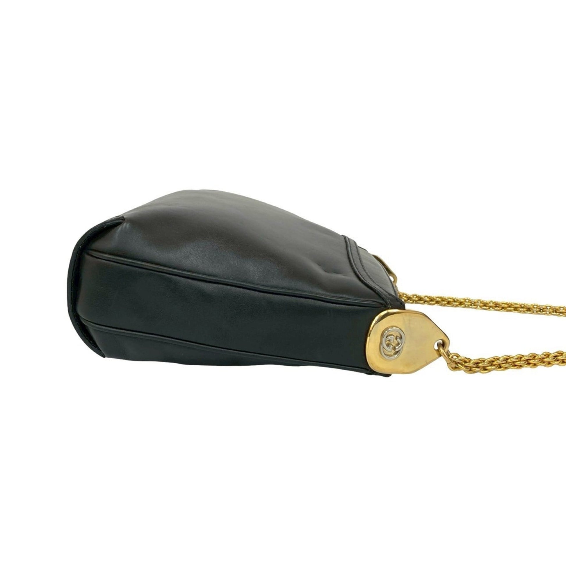 Gucci Black Leather Shoulder Bag
