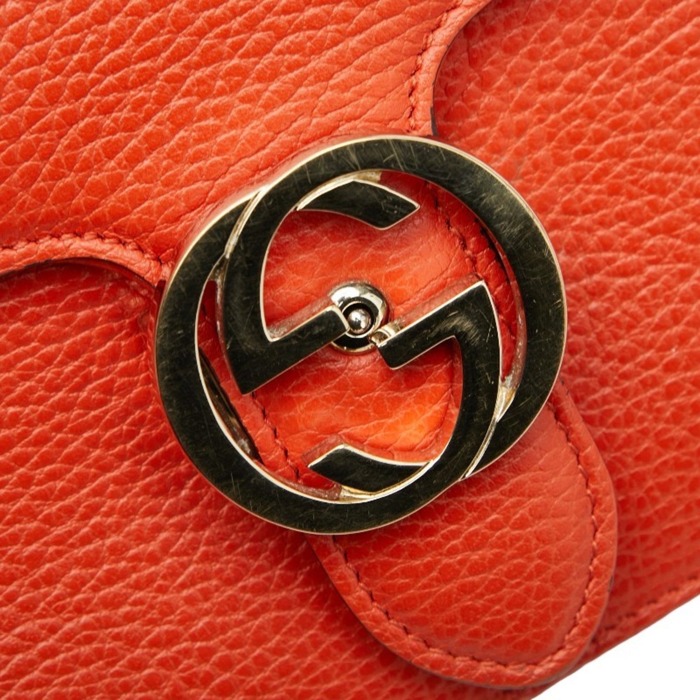 Gucci Orange Leather Shoulder Bag