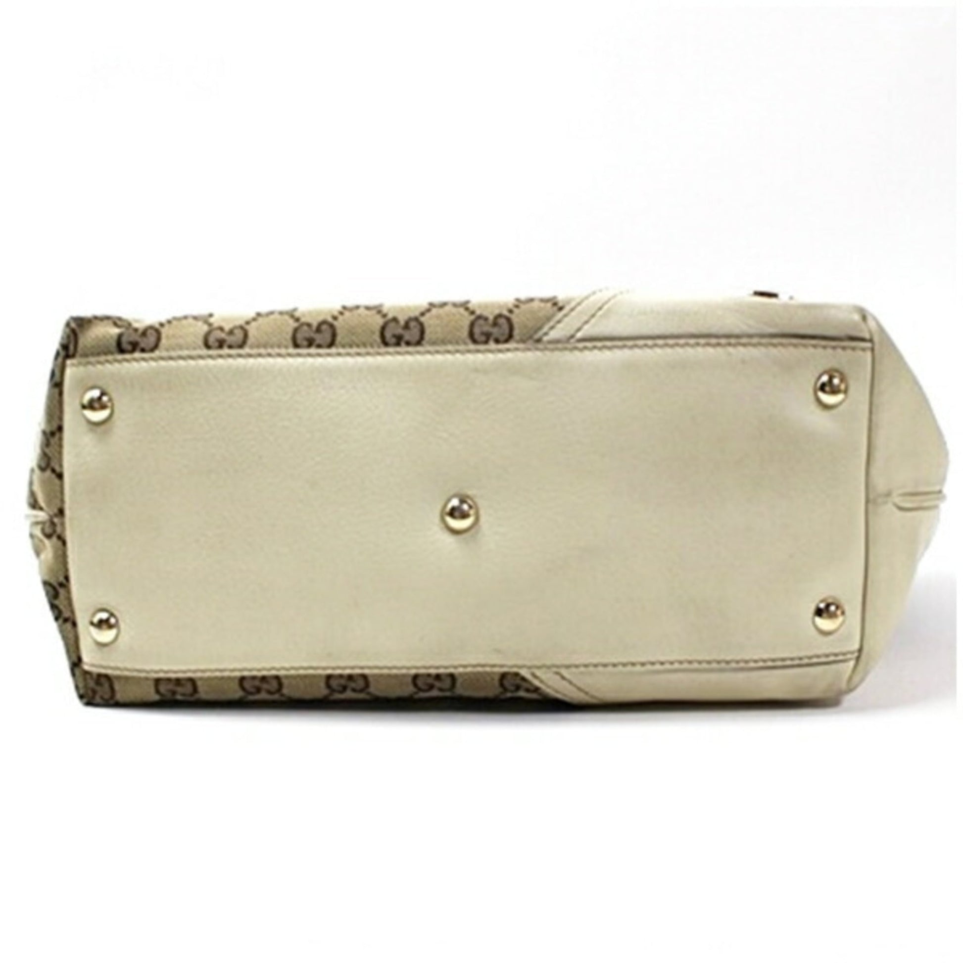 Gucci Brown Ivory Multi-Color Canvas Leather Shoulder Bag