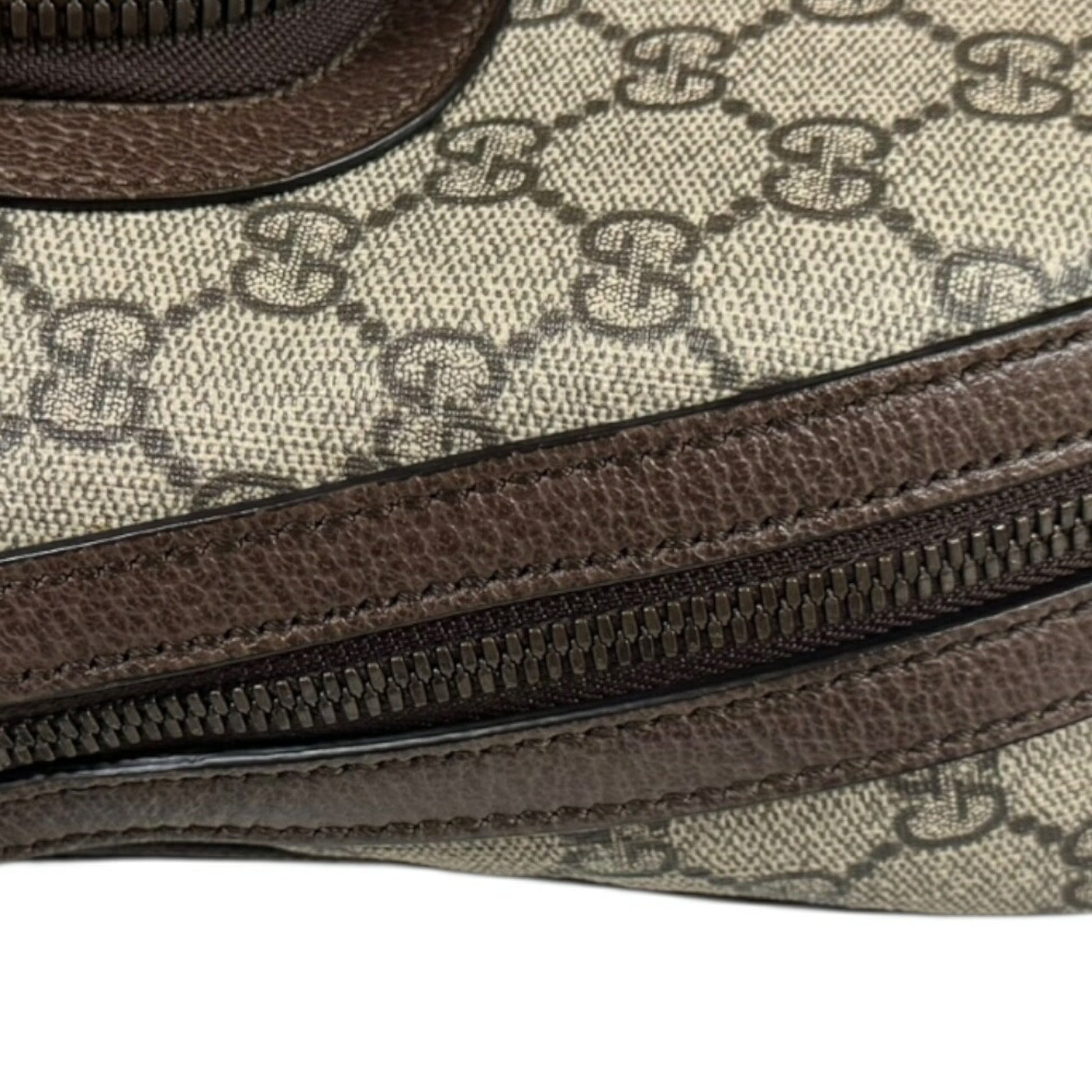 Gucci Beige Brown Gg Supreme Canvas Backpack
