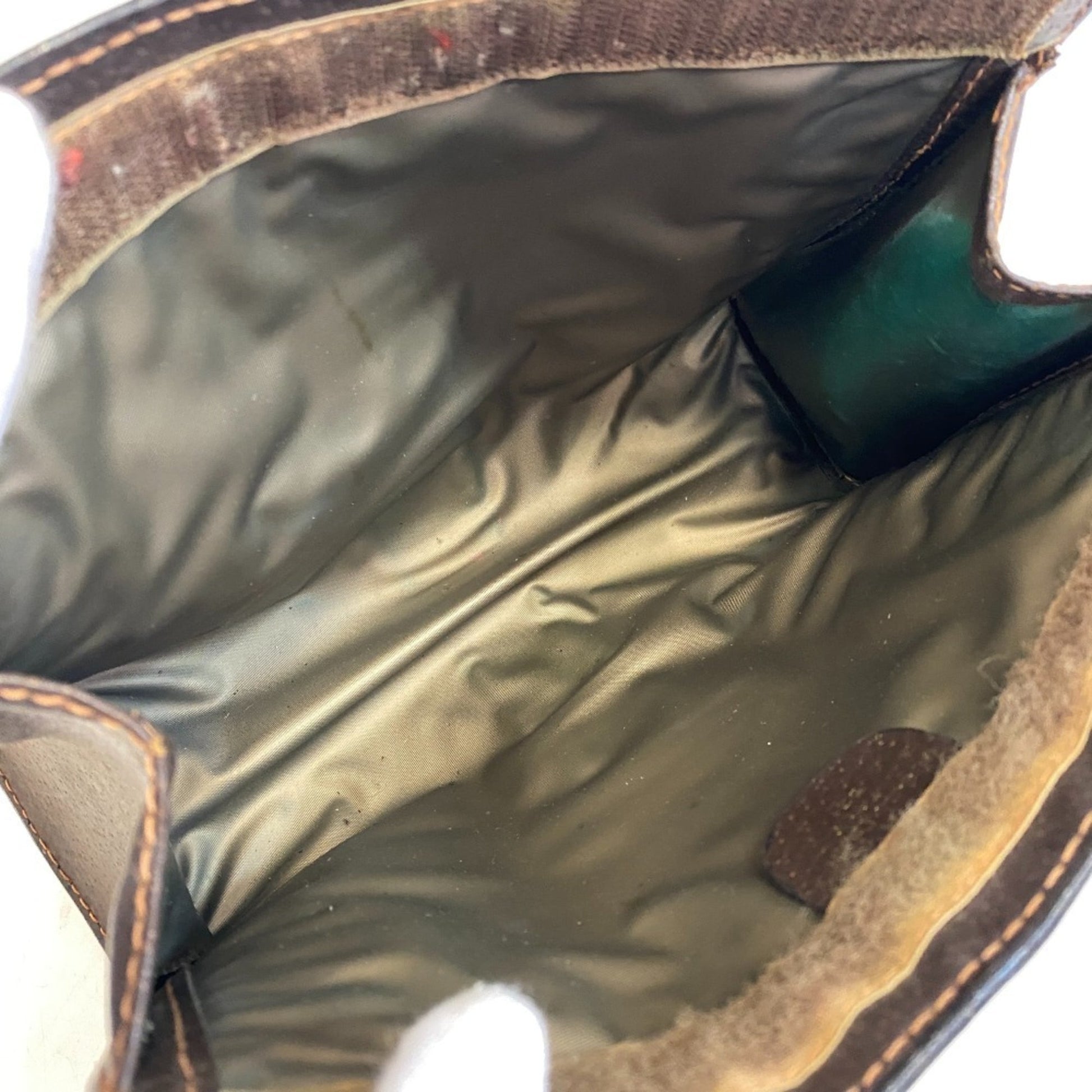 Gucci Brown Pvc Coated Canvas Clutch Bag
