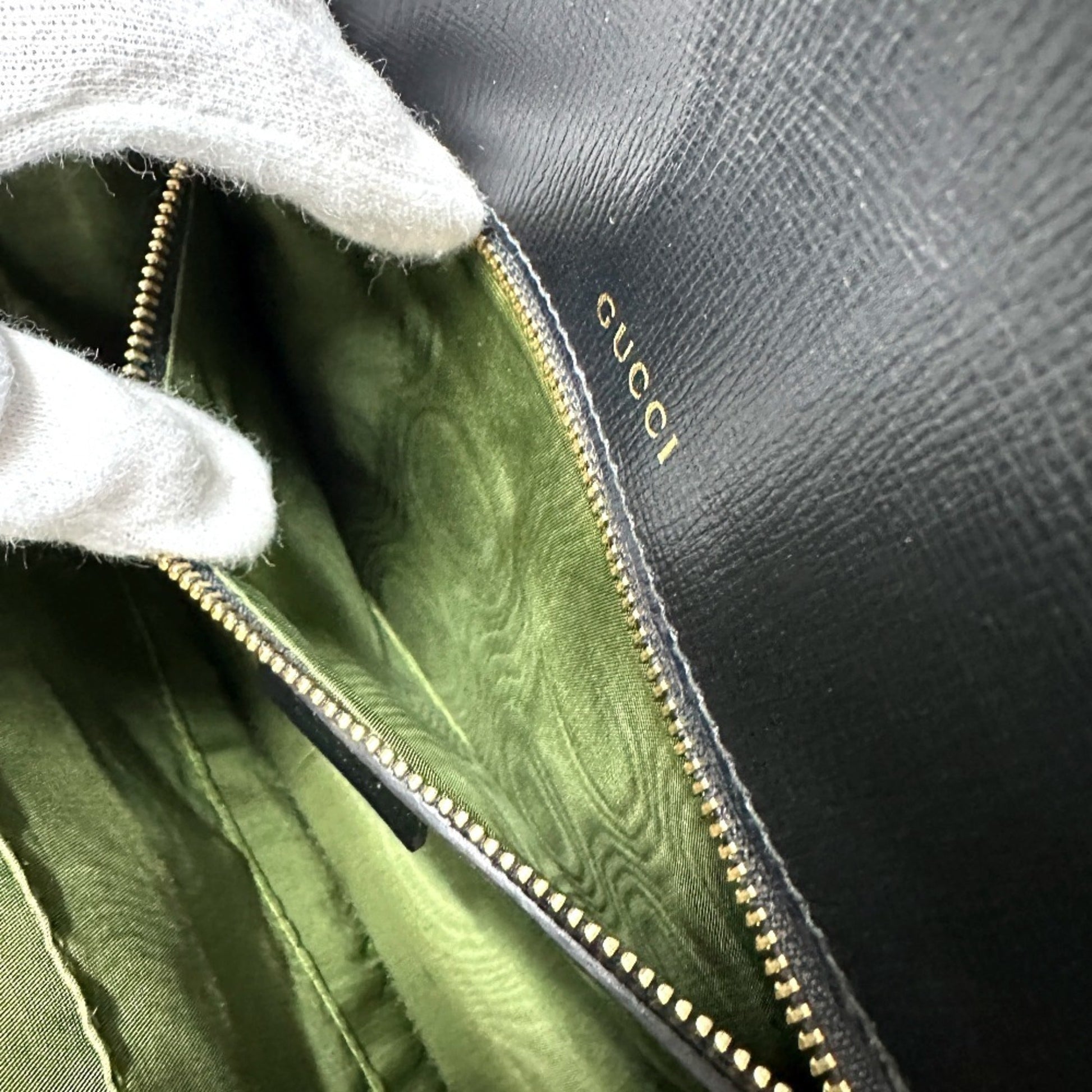 Gucci Black Leather Shoulder Bag