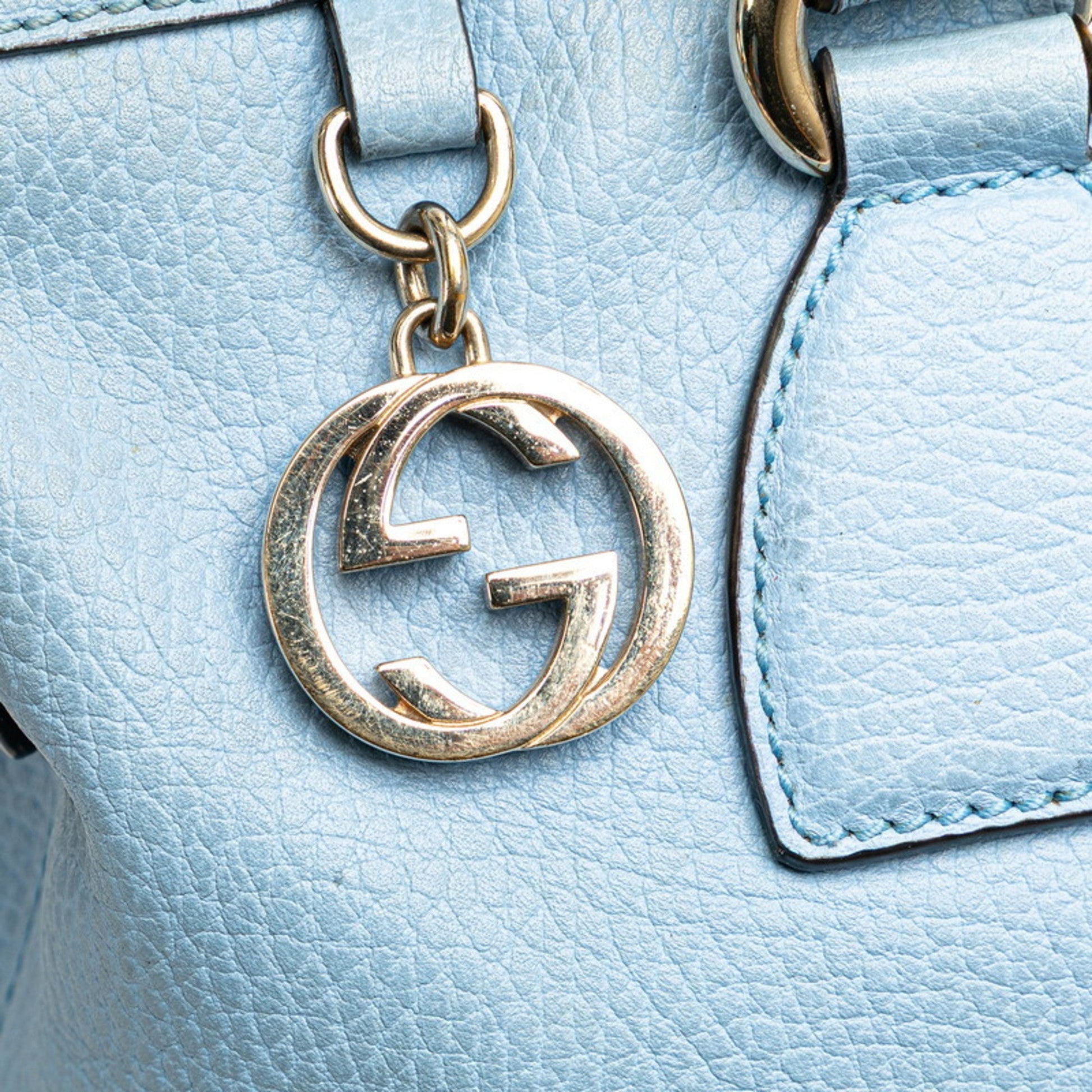 Gucci Light Blue Leather Handbag Shoulder Bag