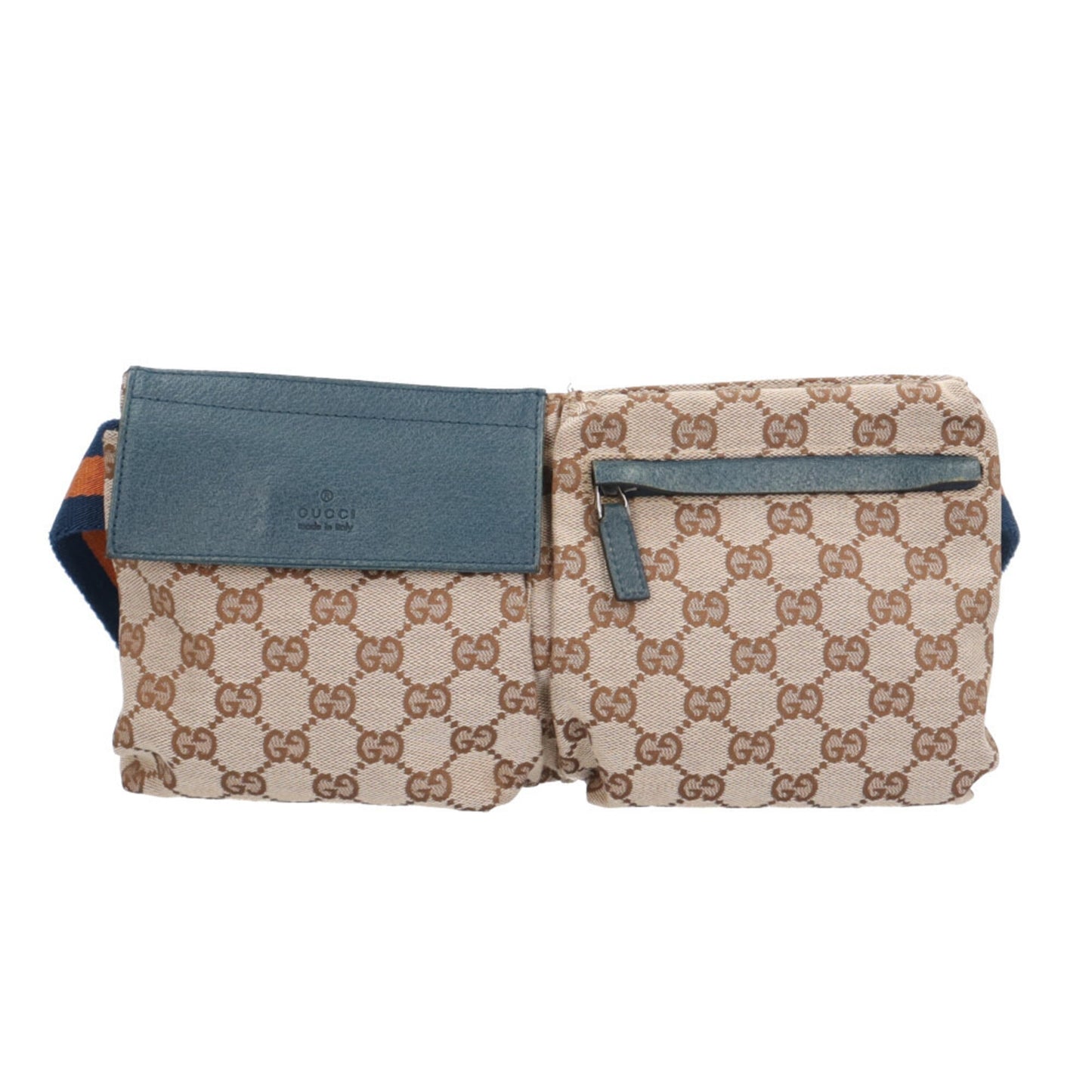 Gucci Beige Gg Canvas Leather Fanny Pack