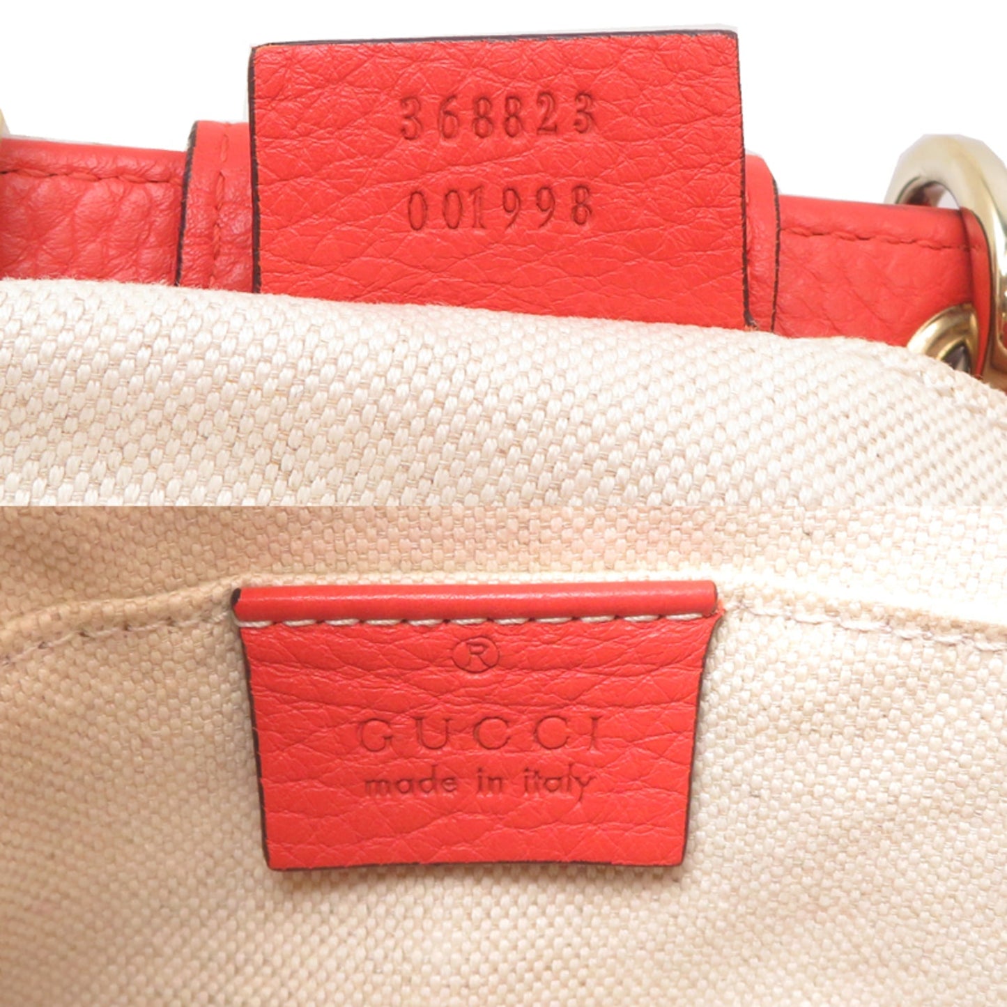 Gucci Orange Leather Handbag