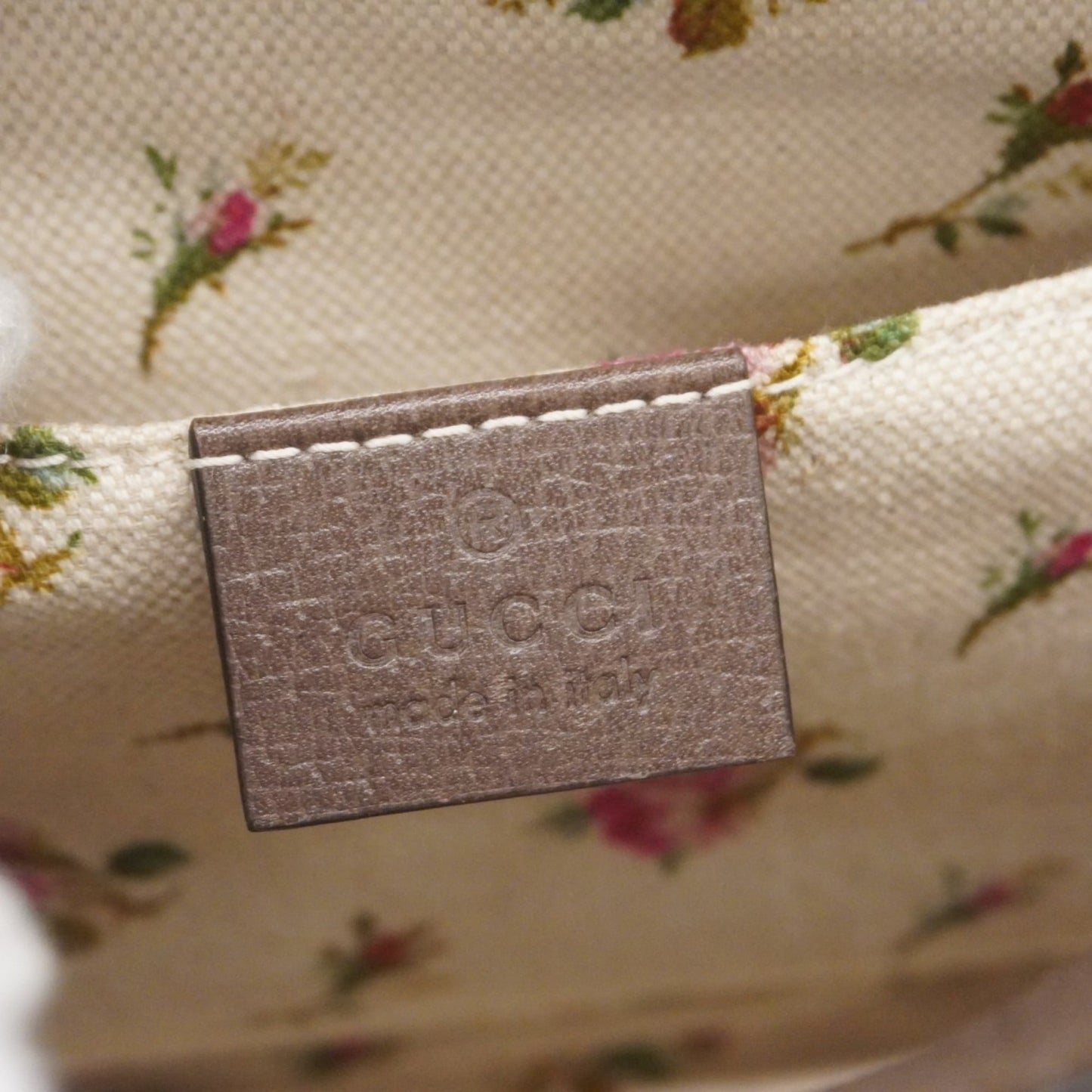 Gucci Beige Brown Pvc Shoulder Bag