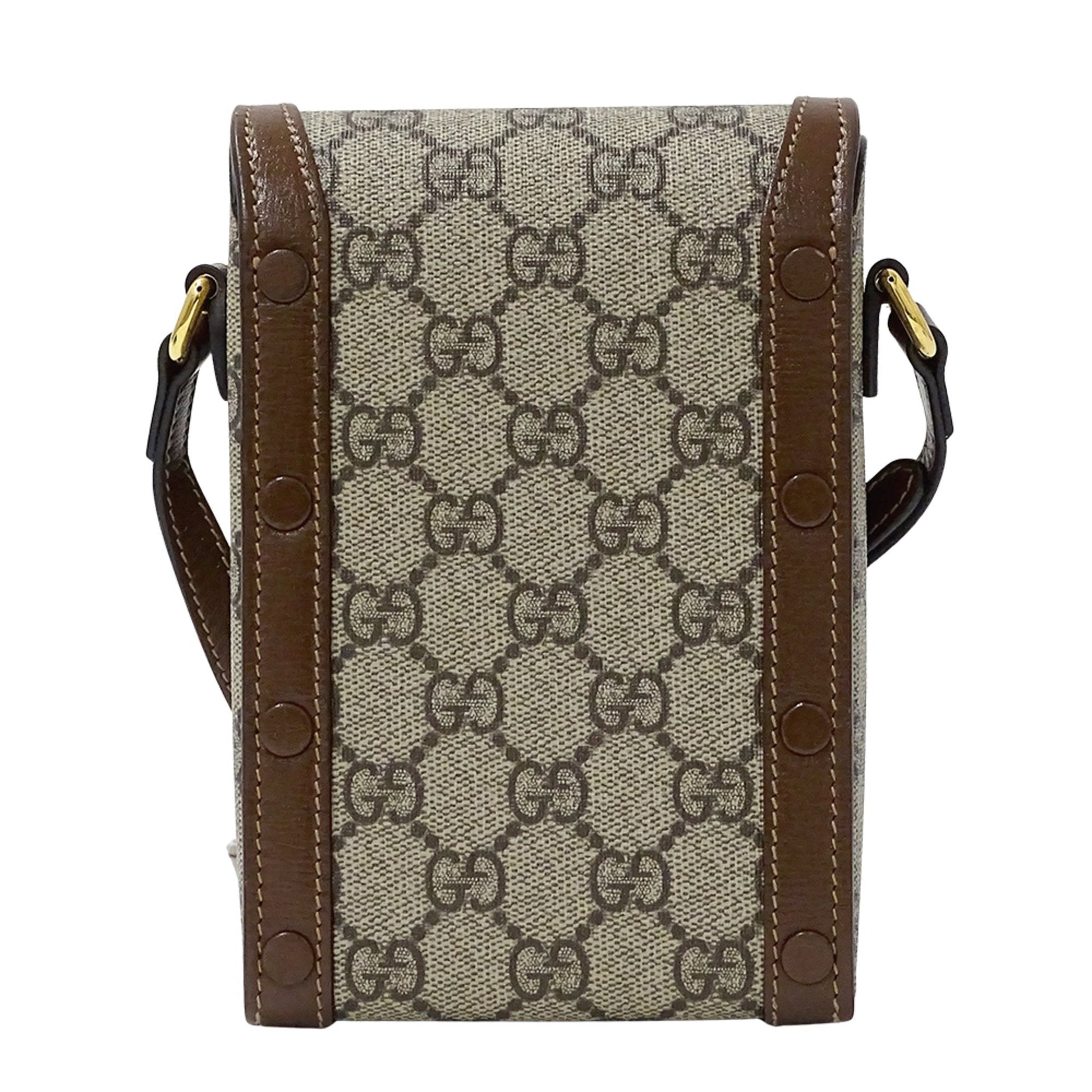 Gucci Beige Brown Gg Supreme Shoulder Bag