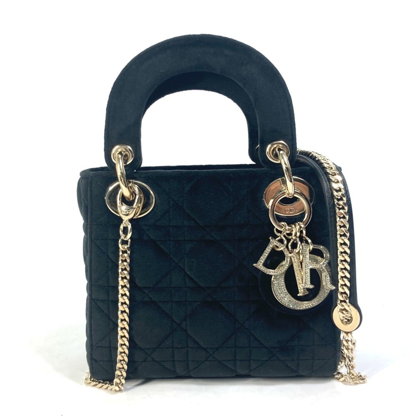 Dior Handbag Christian Lady Shoulder Bag 7 Leather Black