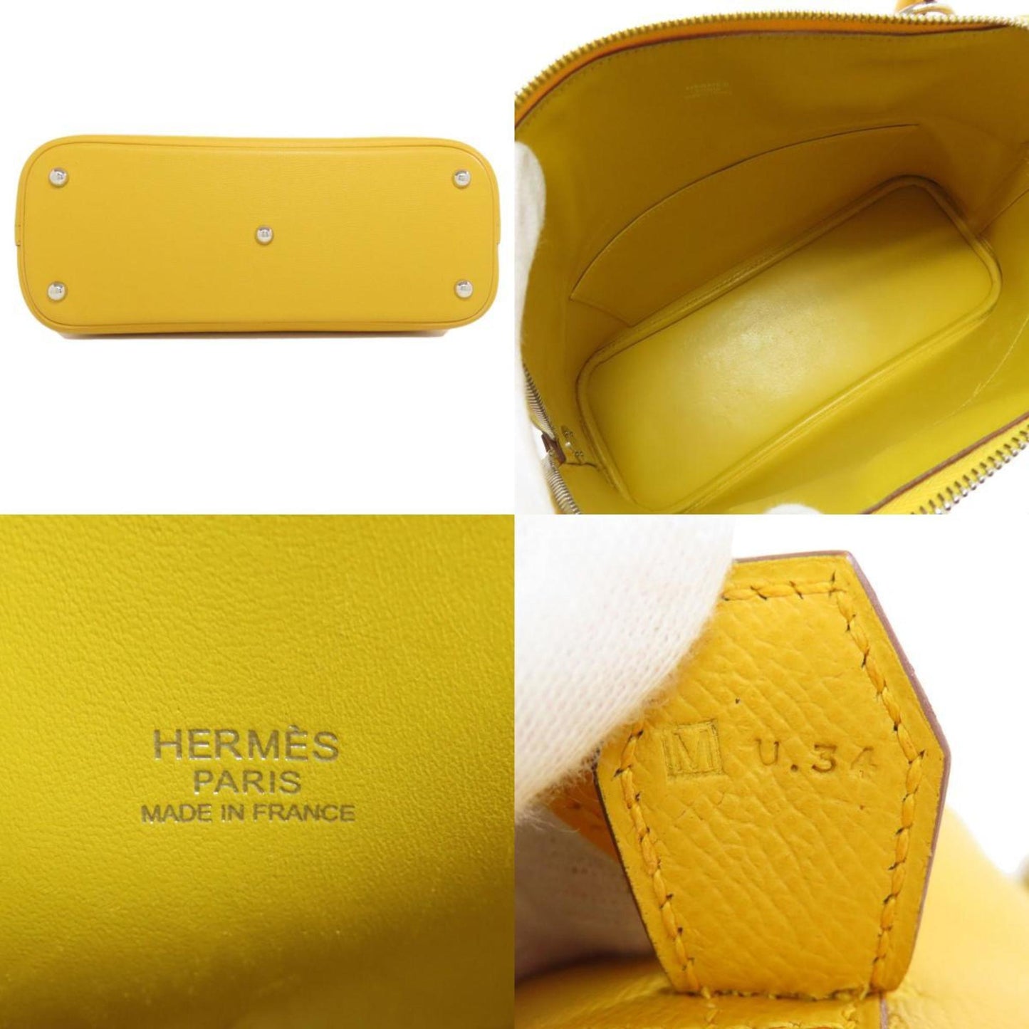 Hermes Epsom Tote Bag Leather Yellow