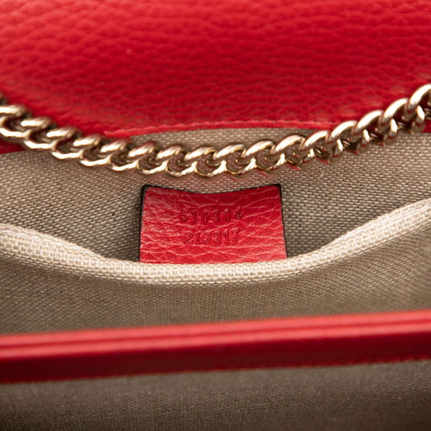 Gucci Red Color Leather Shoulder Bag