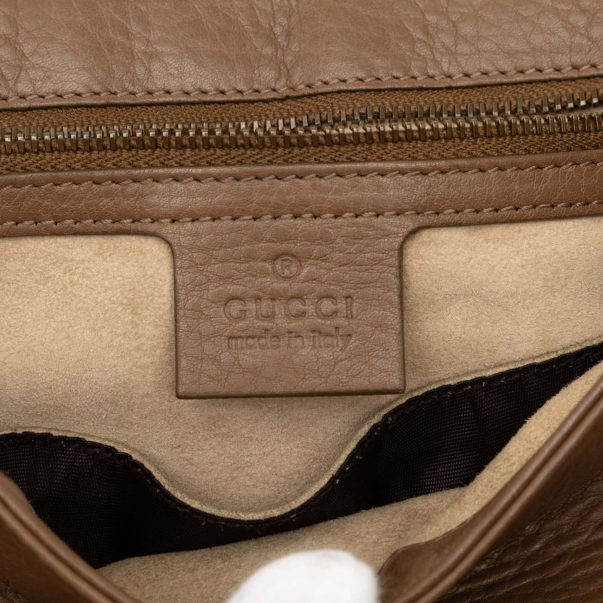 Gucci Brown Leather Shoulder Bag