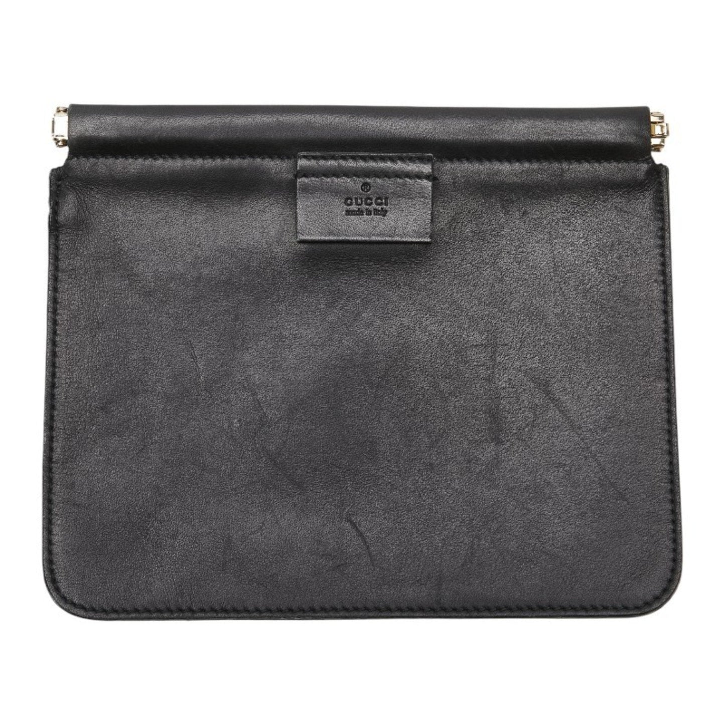Gucci Black Leather Handbag Tote Bag