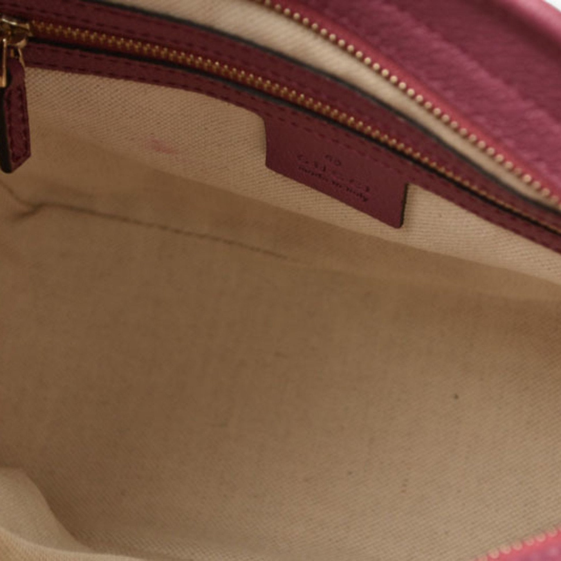Gucci Beige Pink Gg Canvas Leather Handbag Shoulder Bag