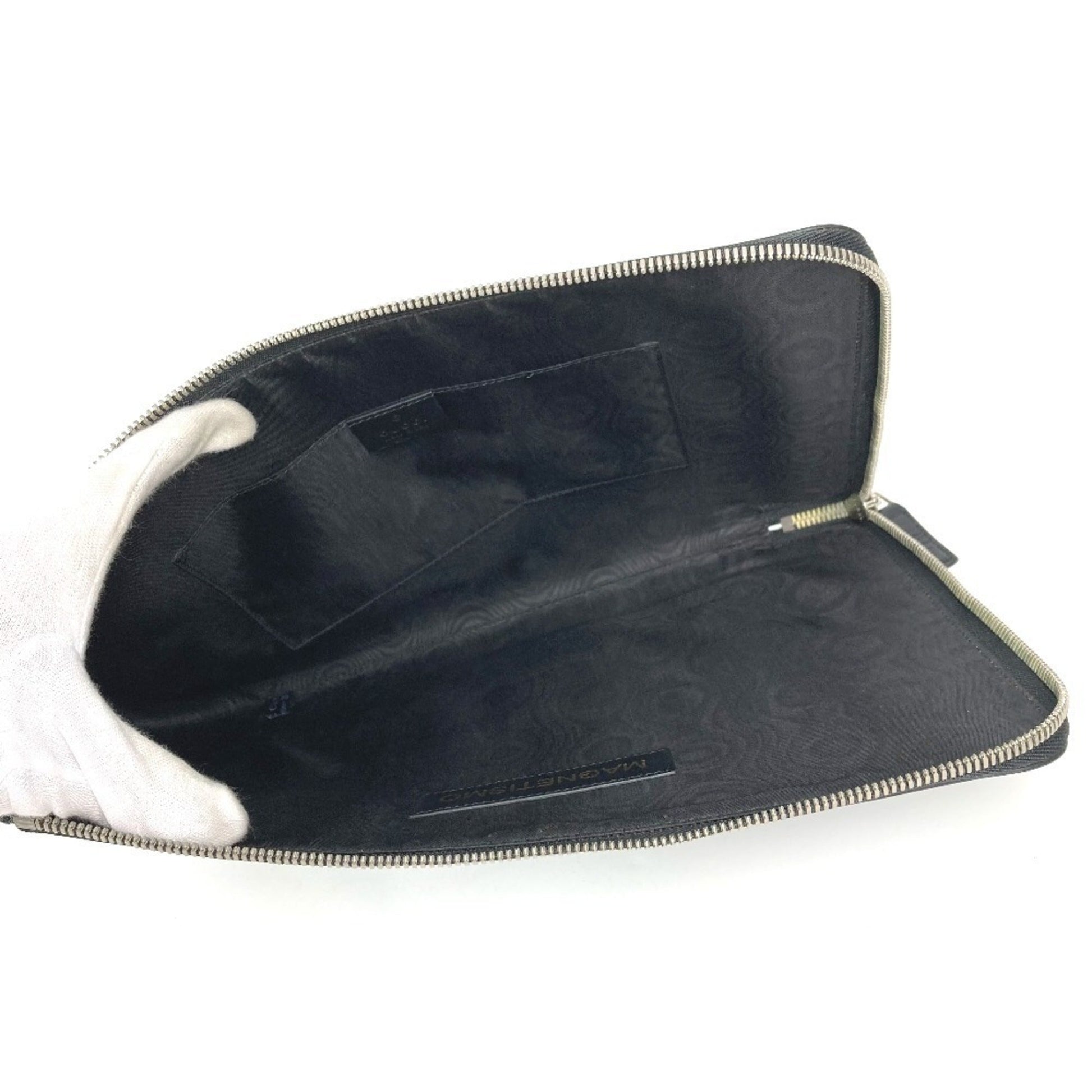 Gucci Black Leather Clutch Bag Pouch