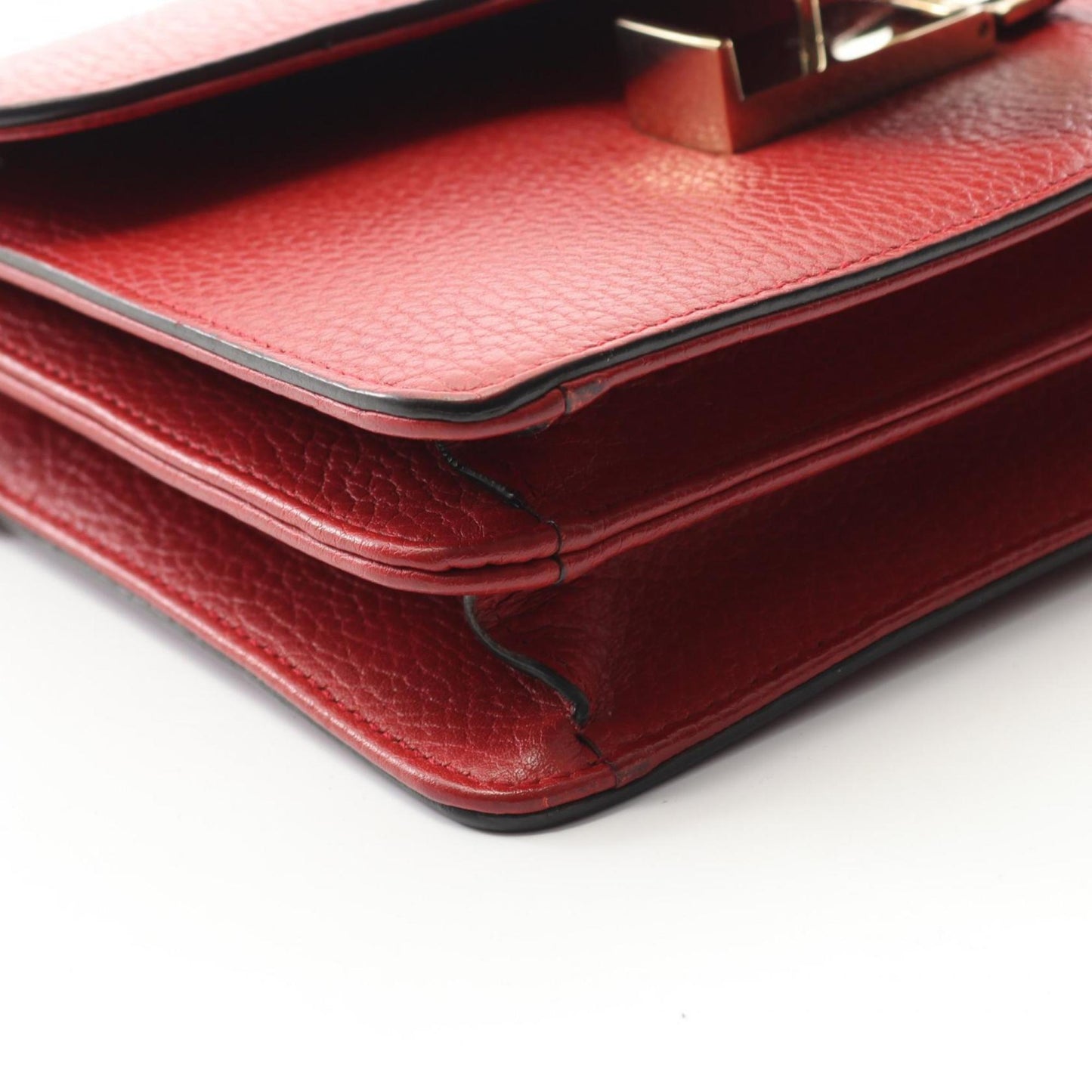Gucci Red Color Leather Shoulder Bag