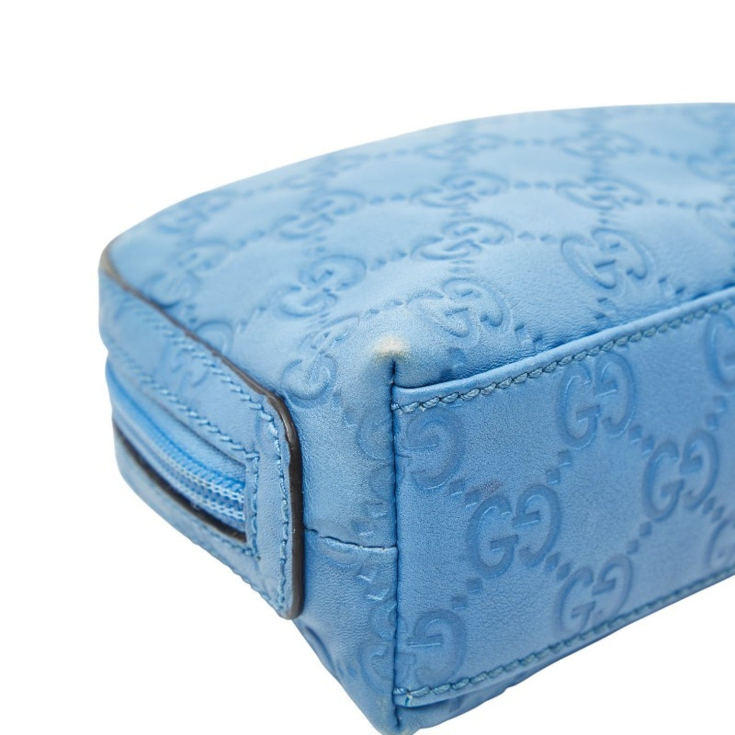 Gucci Blue Leather Pouch