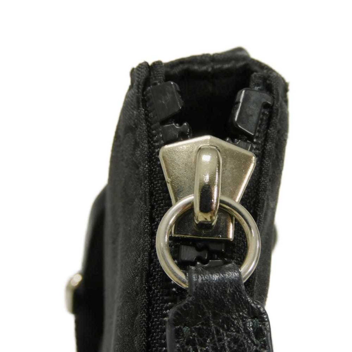 Gucci Black Nylon Gg Canvas Leather Messenger Bag Shoulder Bag