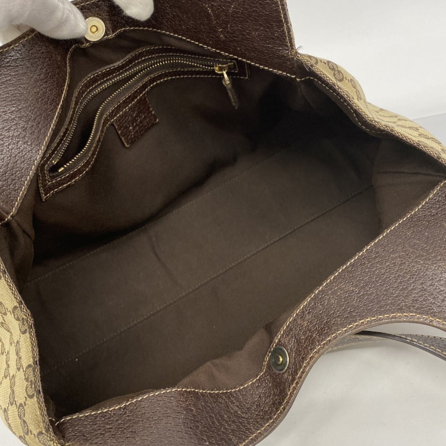 Gucci Brown Canvas Handbag