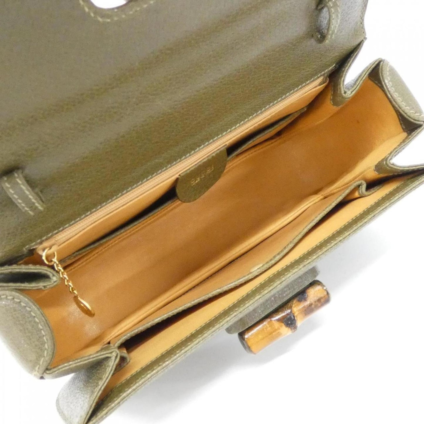 Gucci Khaki Leather Handbag