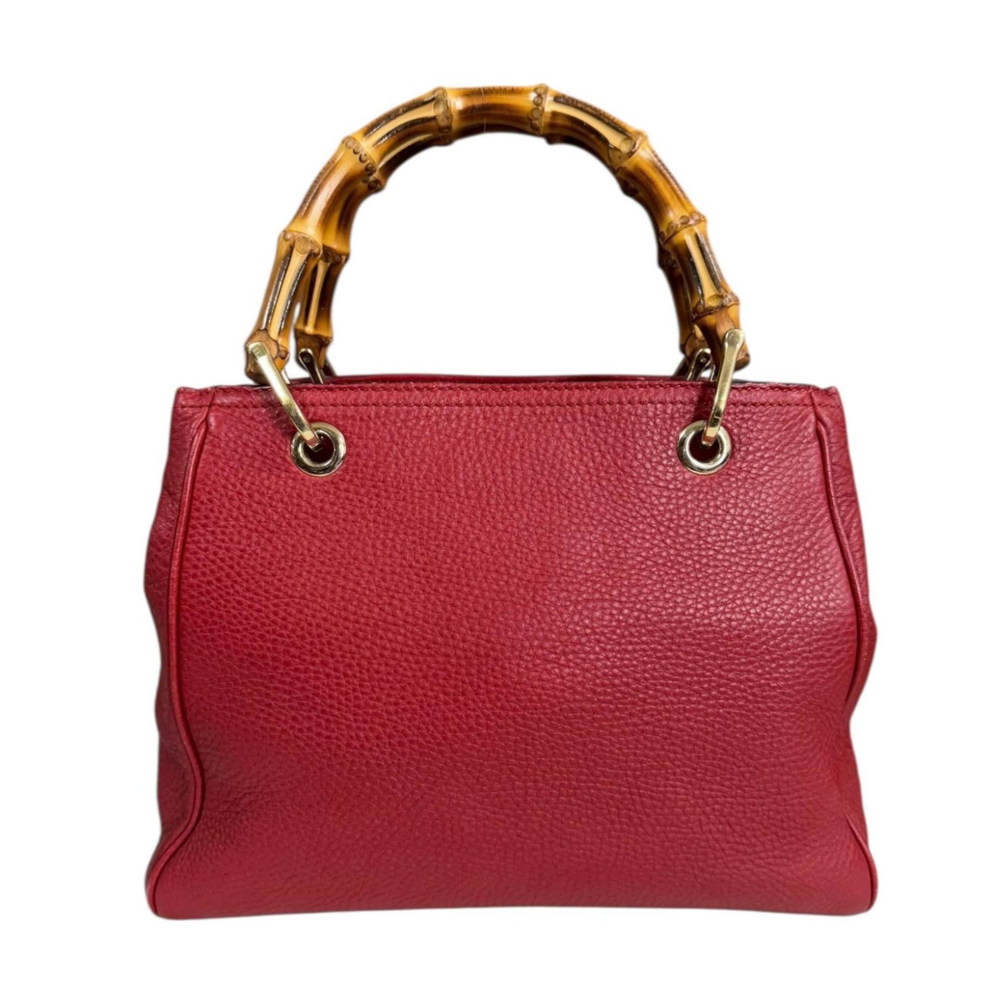 Gucci Red Color Bamboo Shoulder Bag