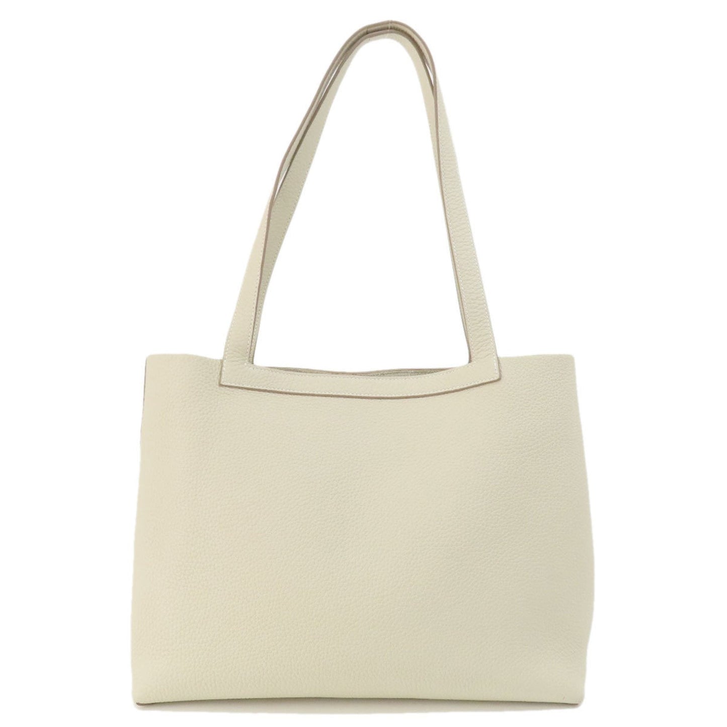 Hermes Taurillon Clemence Tote Bag Leather White