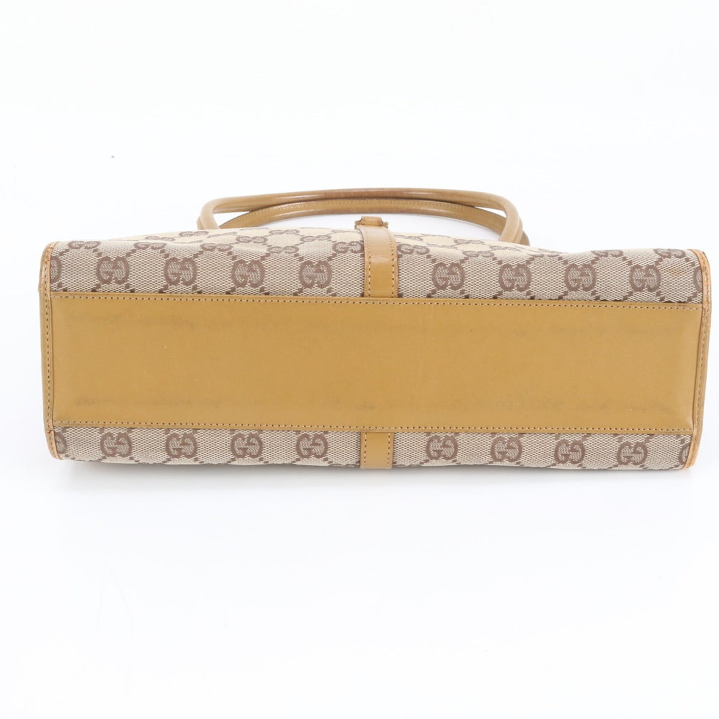 Gucci Brown Leather Canvas Shoulder Bag