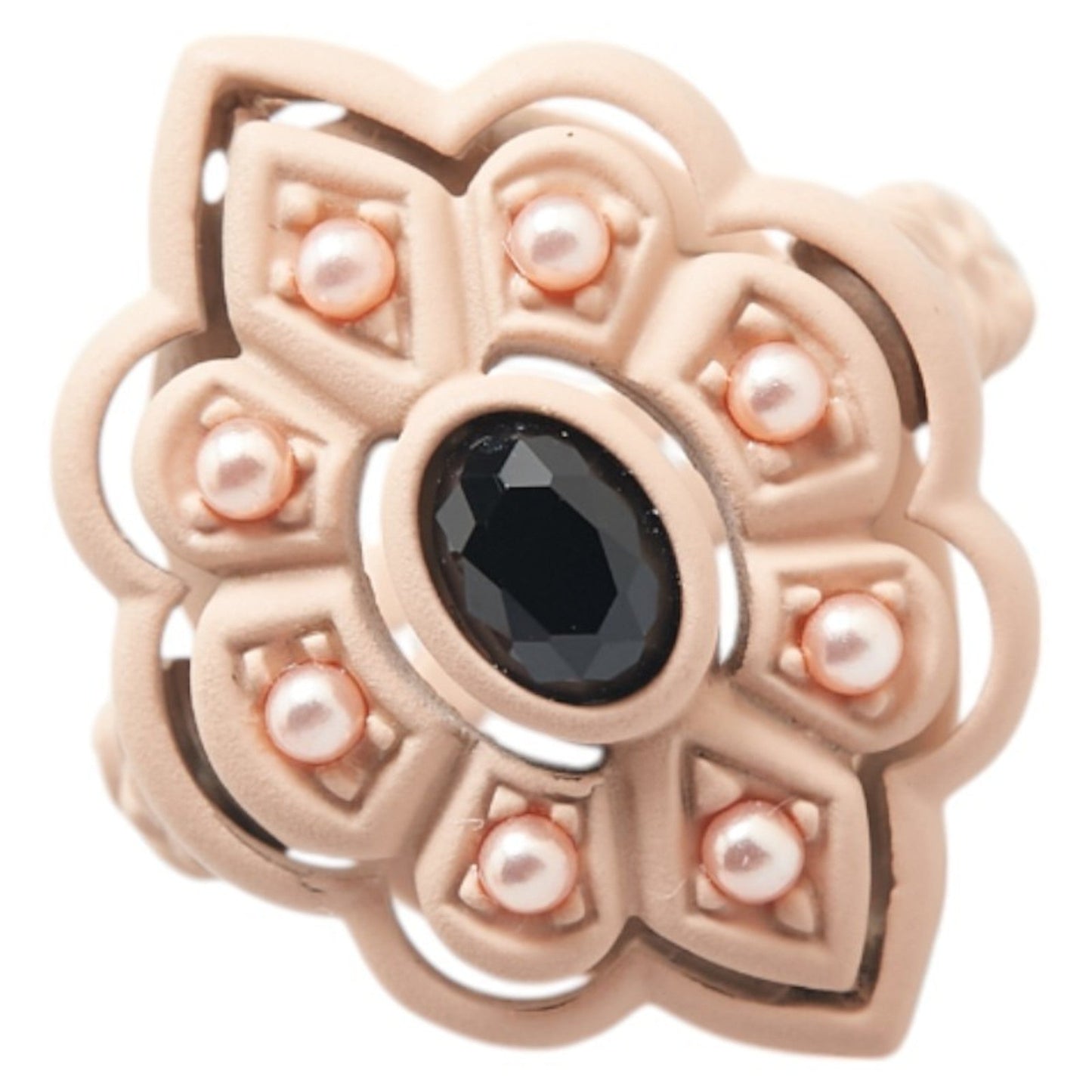 Gucci Pink Artificial Pearl Plastic Band Ring