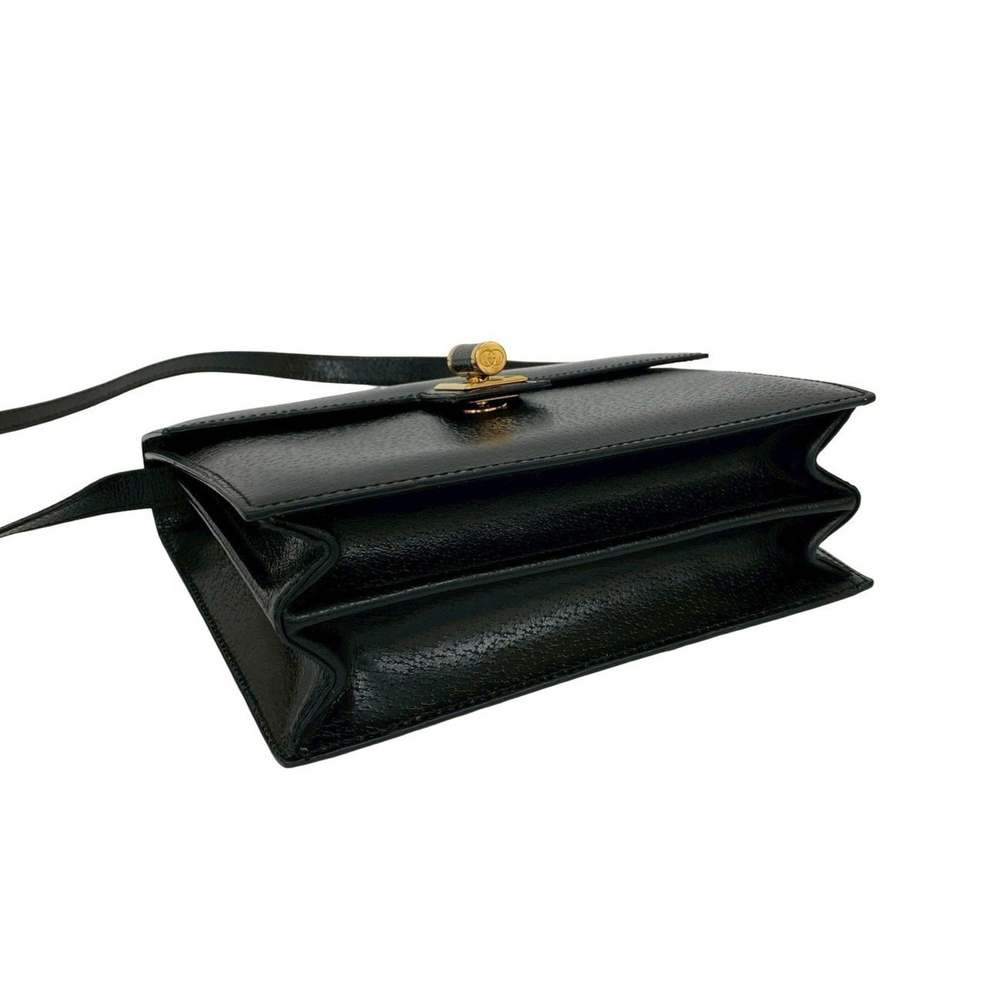 Gucci Black Leather Shoulder Bag
