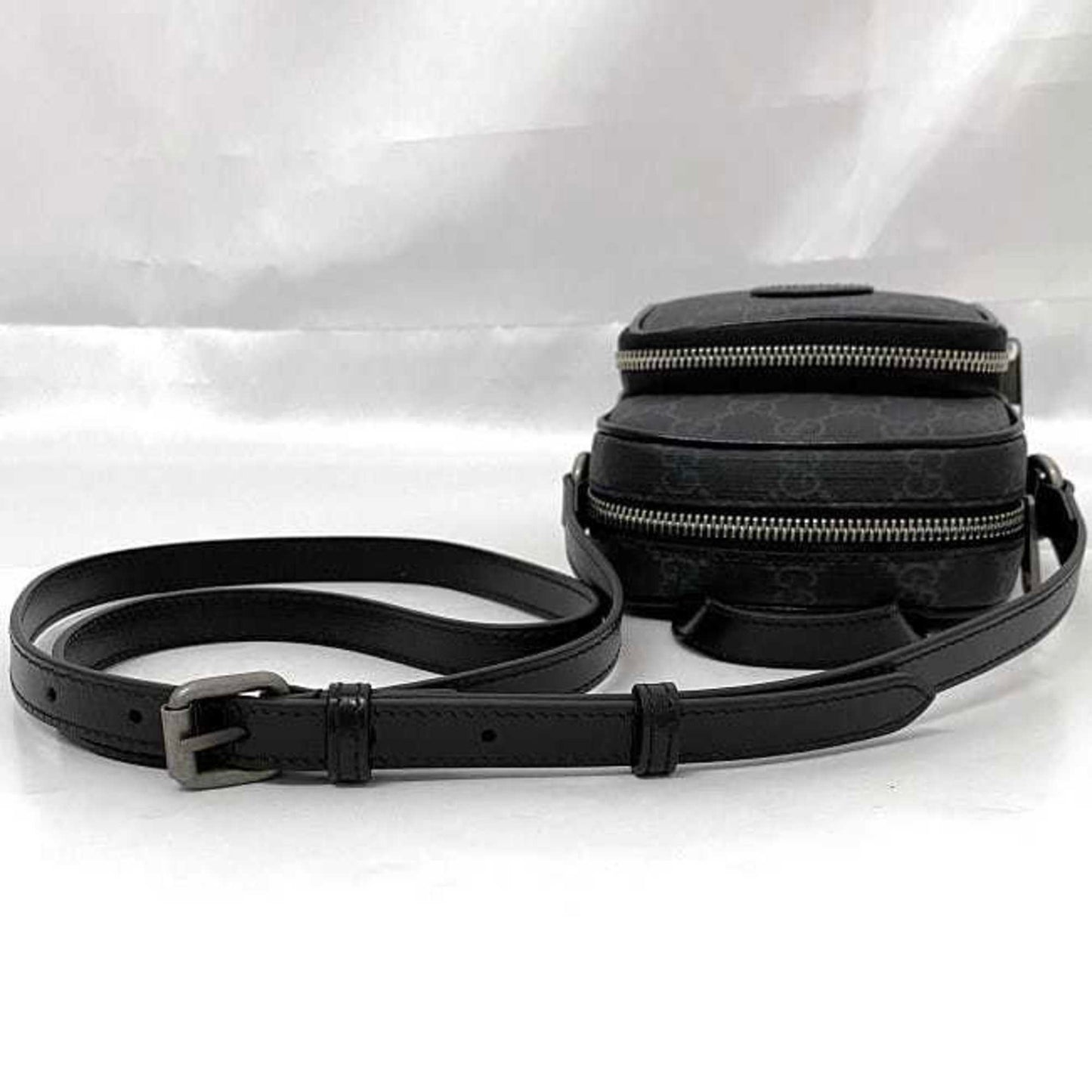 Gucci Black Pvc Leather Pochette Shoulder Bag