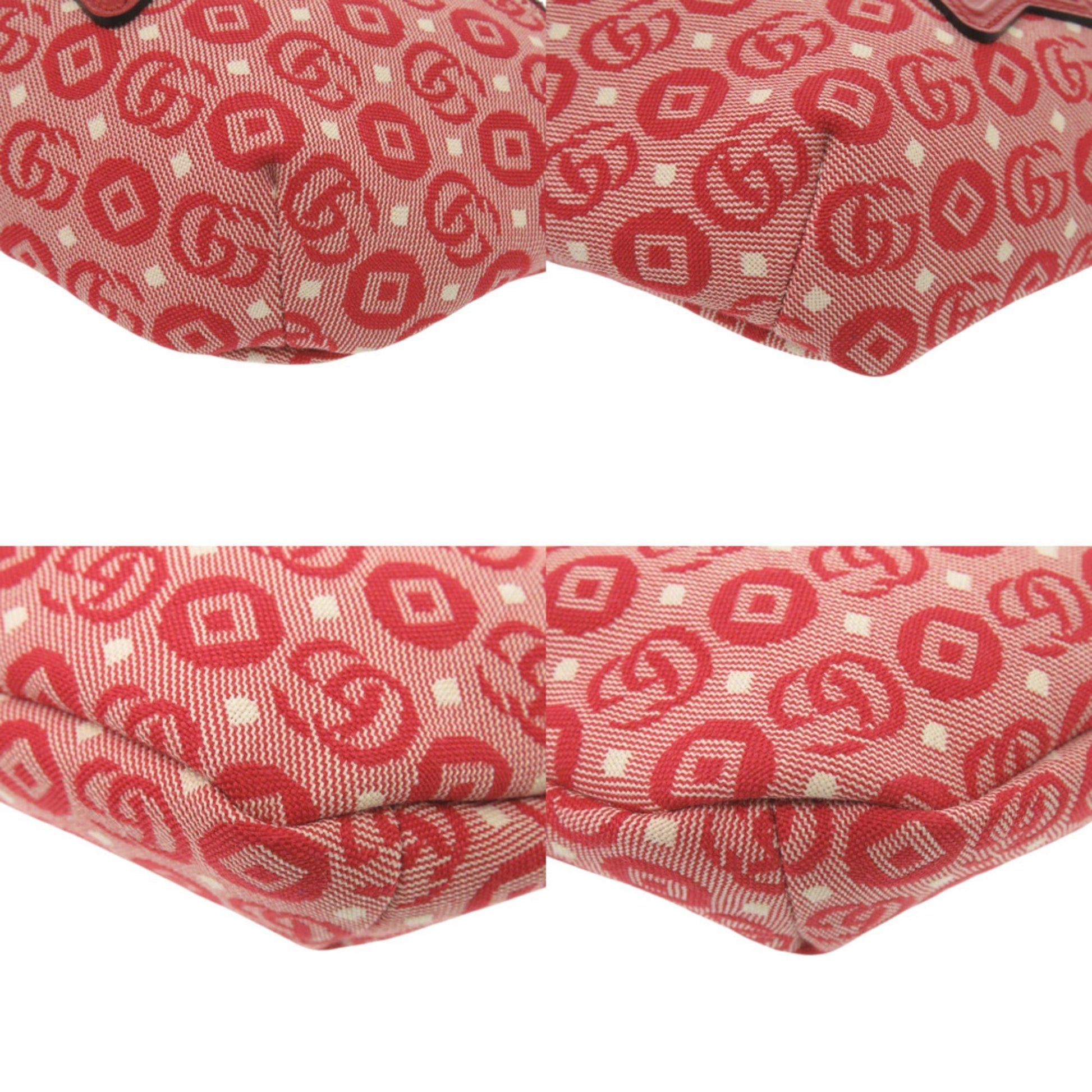 Gucci Red Color Canvas Leather Fanny Pack Sling Bag