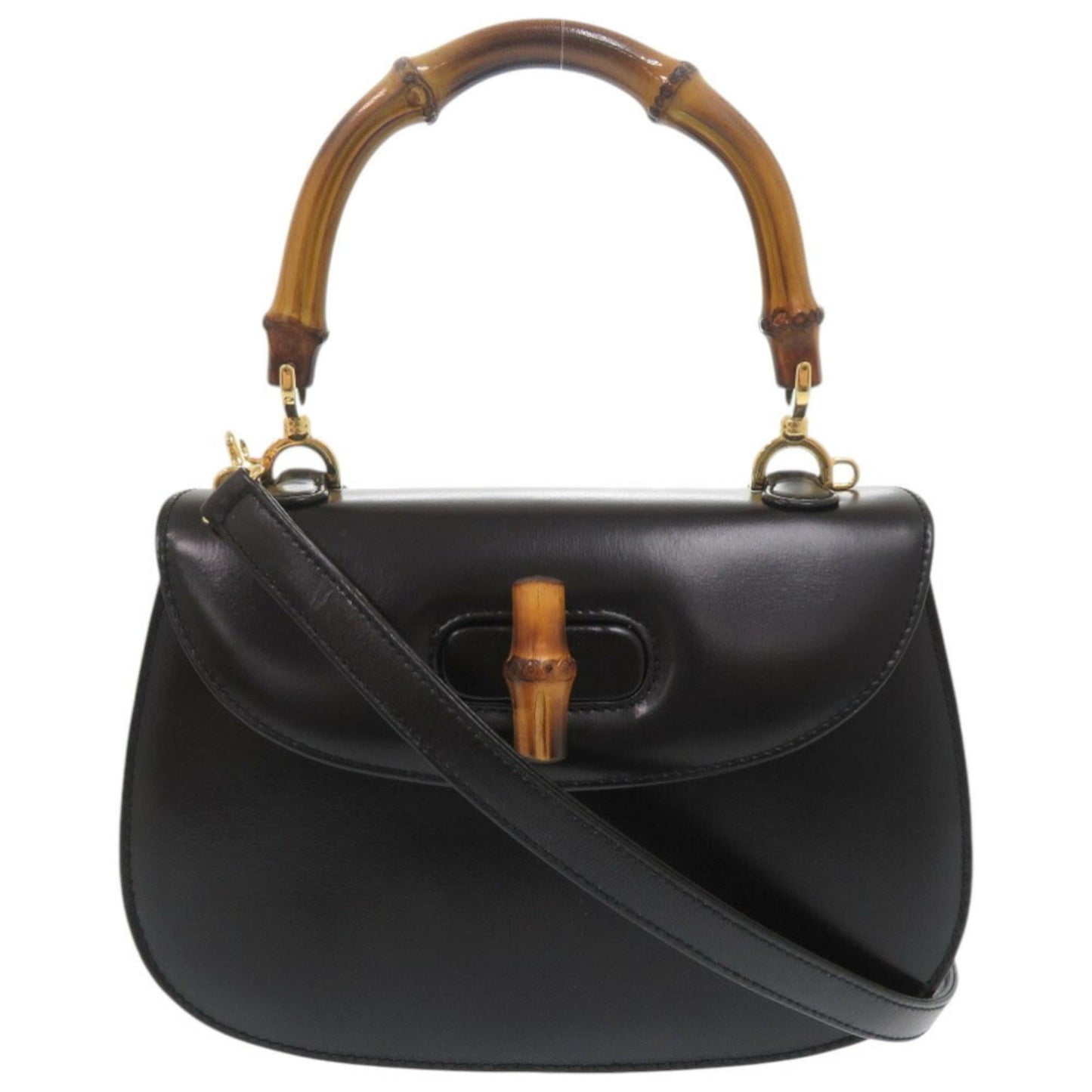 Gucci Black Leather Handbag Shoulder Bag