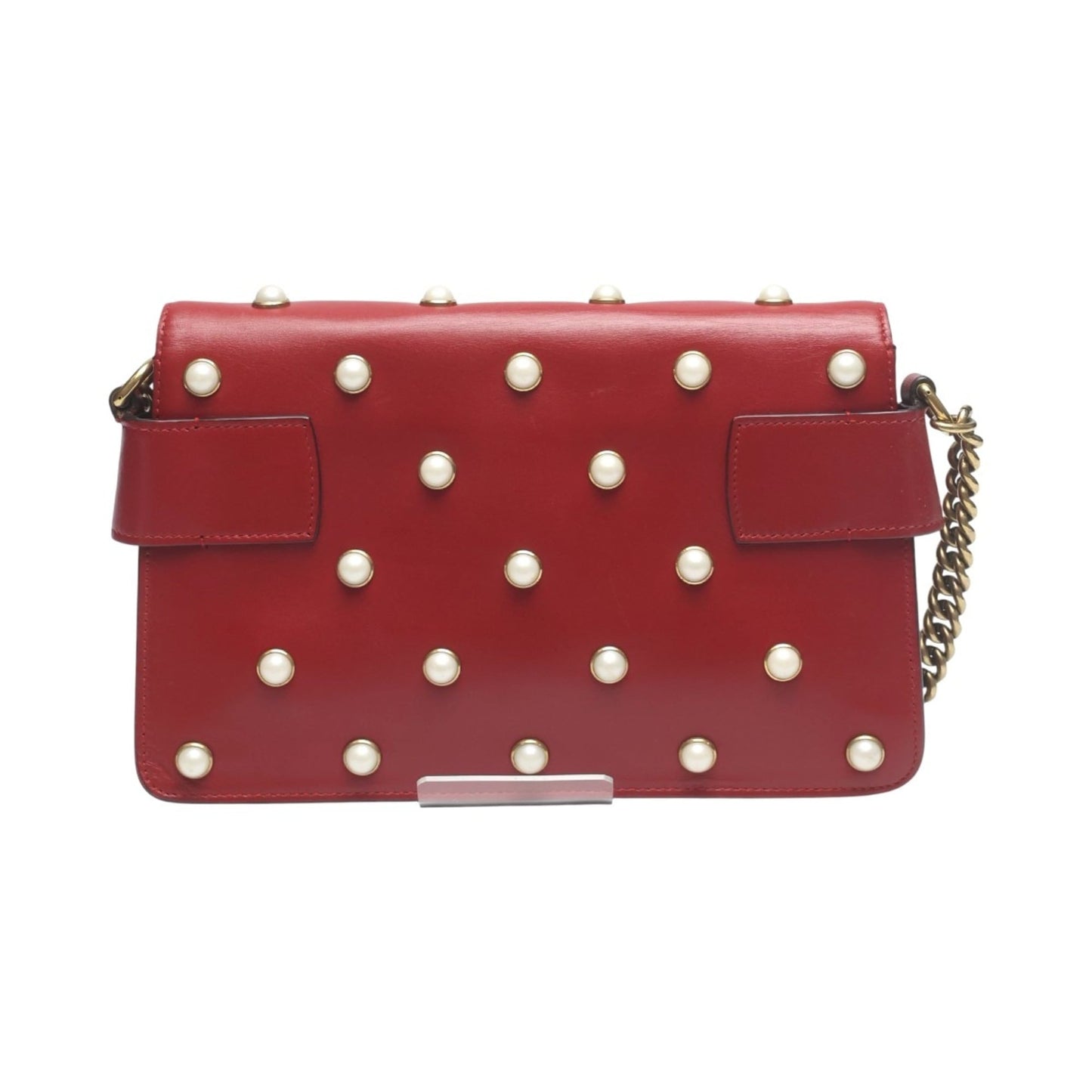 Gucci Red Color Leather Handbag Shoulder Bag