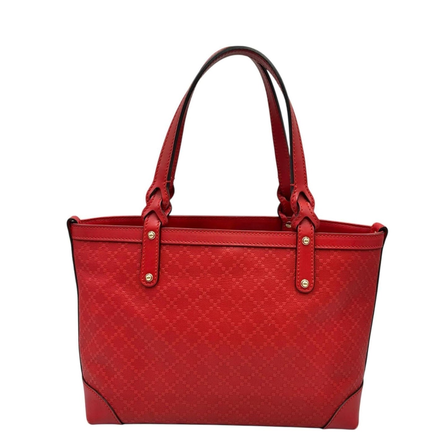 Gucci Red Color Leather Pouch Tote Bag