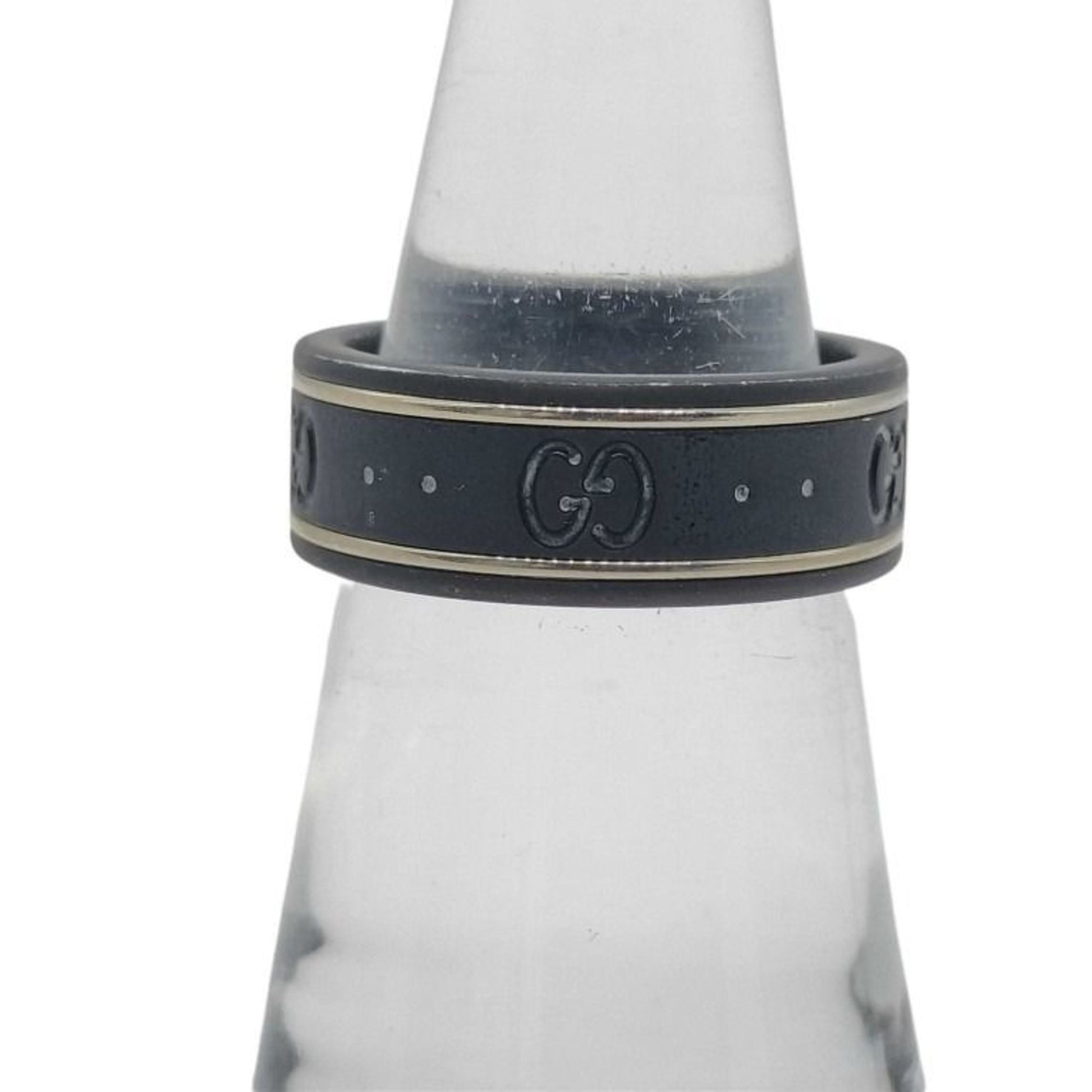 Gucci Icon Gold Black Ceramic Band Ring