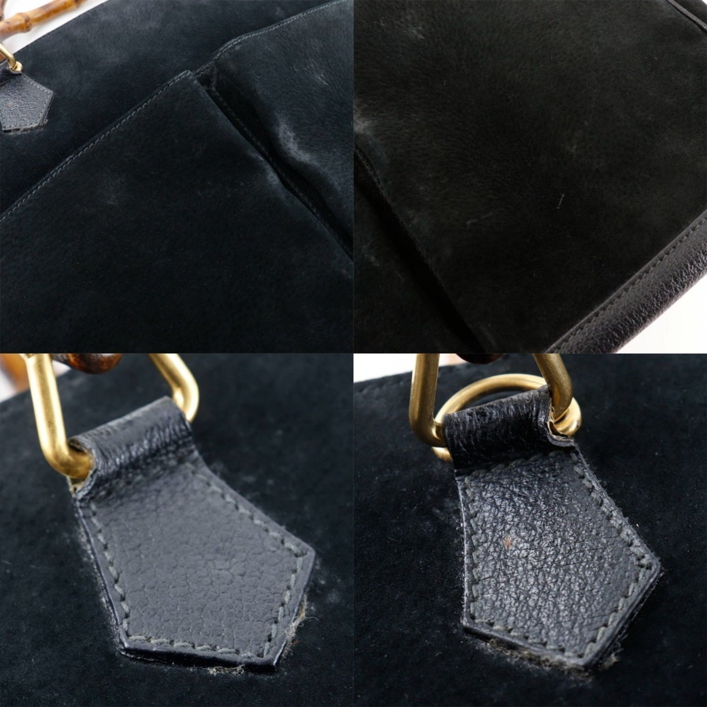Gucci Black Suede Tote Bag