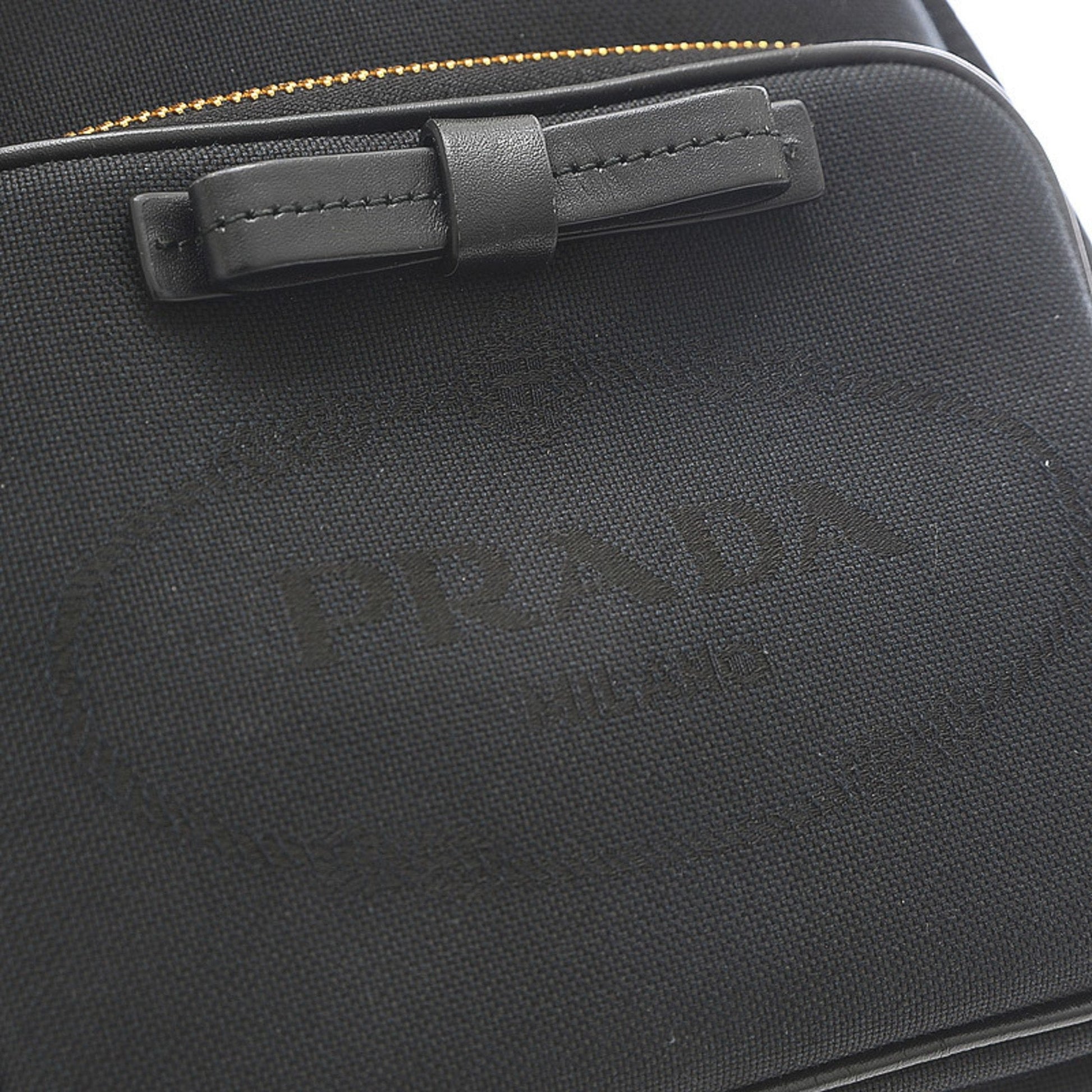 Prada Jacquard Drawstring 2Way Shoulder Ribbon Luxury Handbag Canvas Black Logo Shoulder Bag