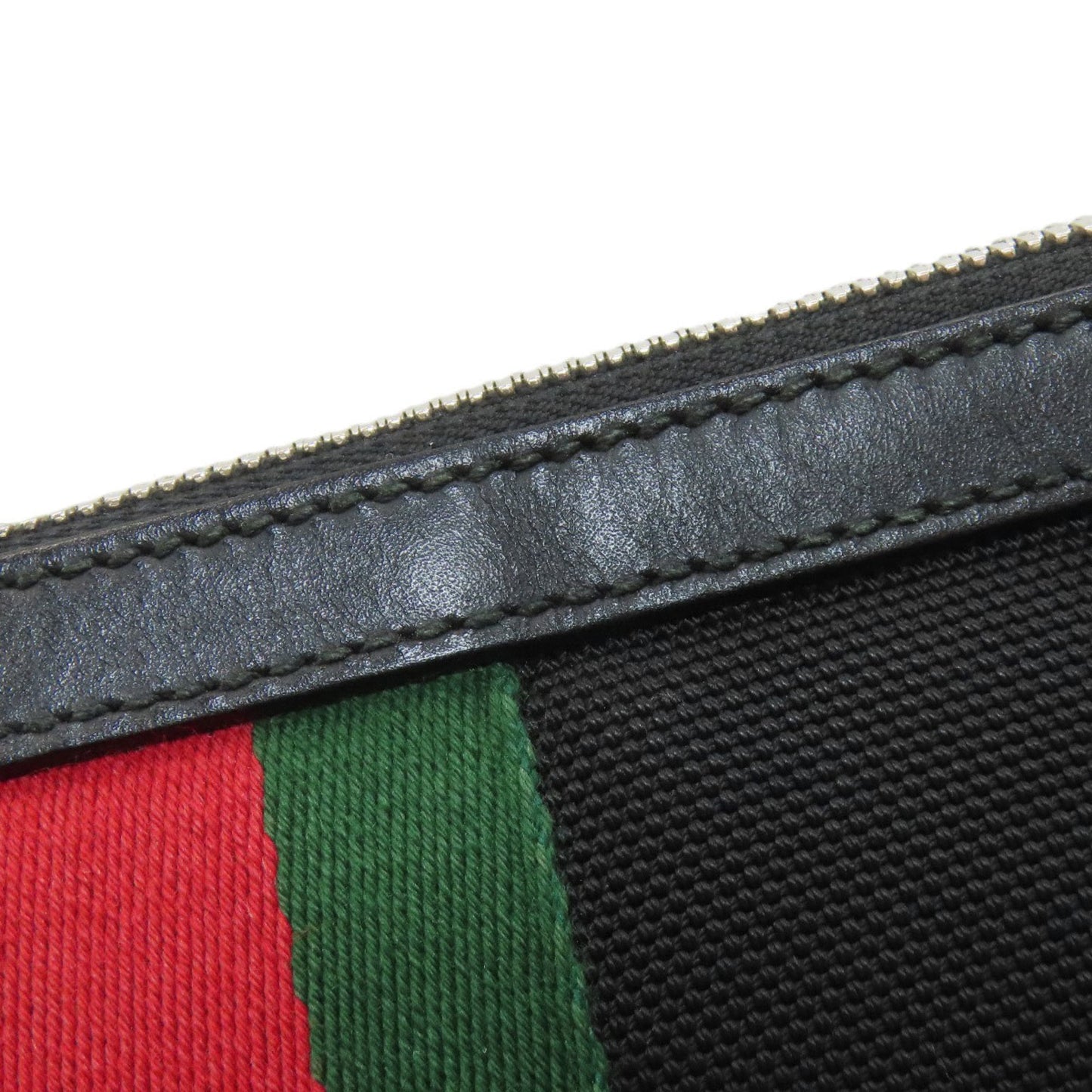 Gucci Sherry Line Black Canvas Shoulder Bag