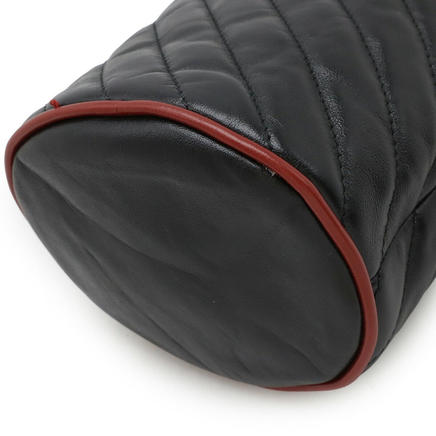 Gucci Gg Marmont Black Red Color Leather Shoulder Bag