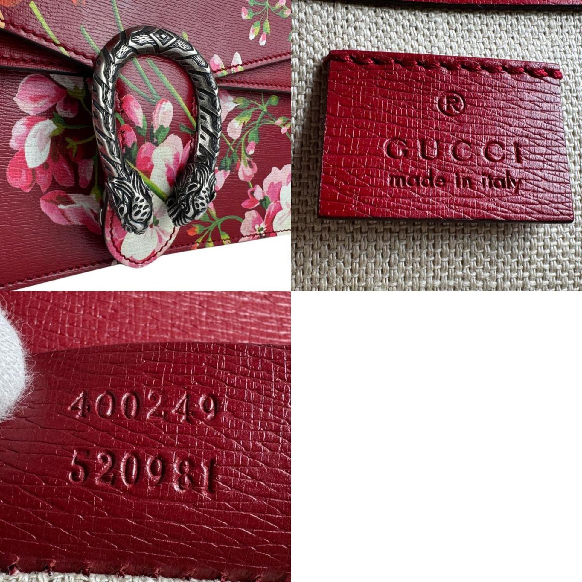 Gucci Red Color Leather Shoulder Bag