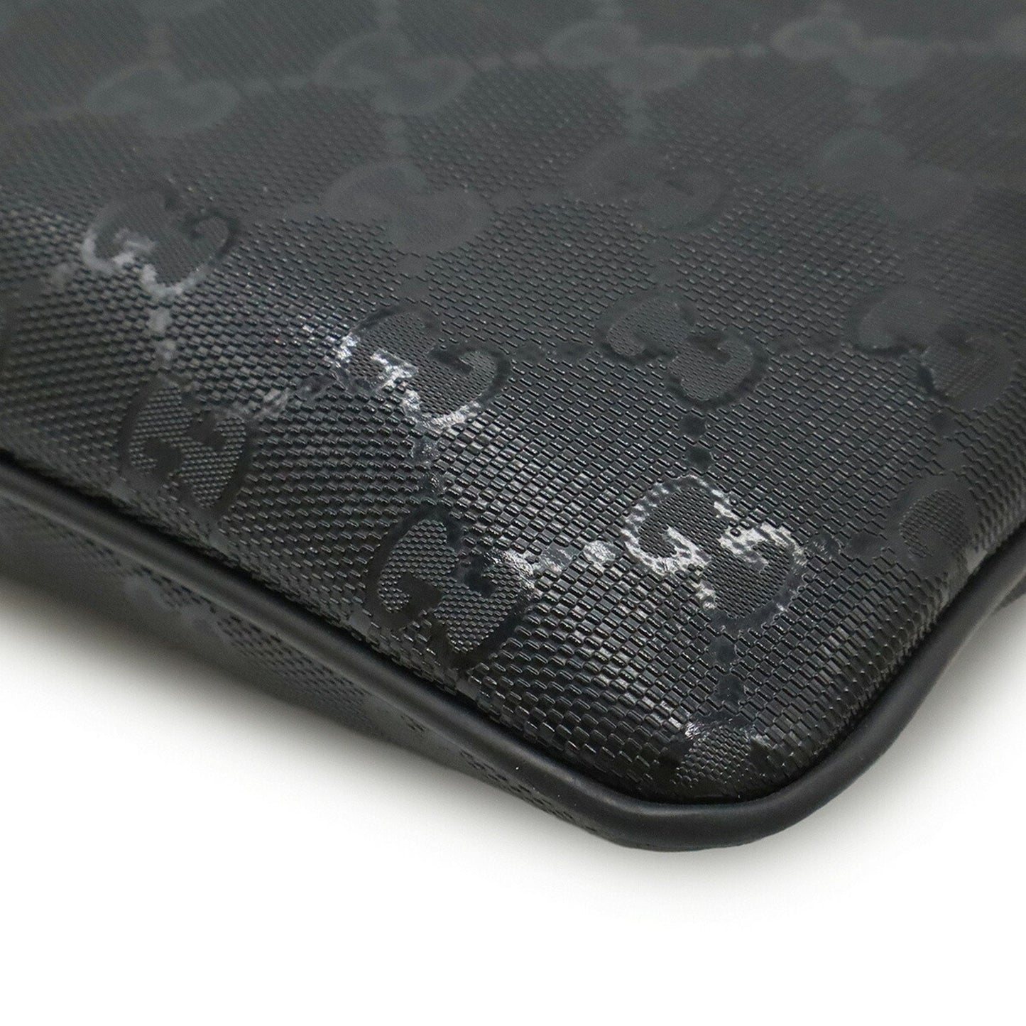 Gucci Black Pvc Leather Shoulder Bag