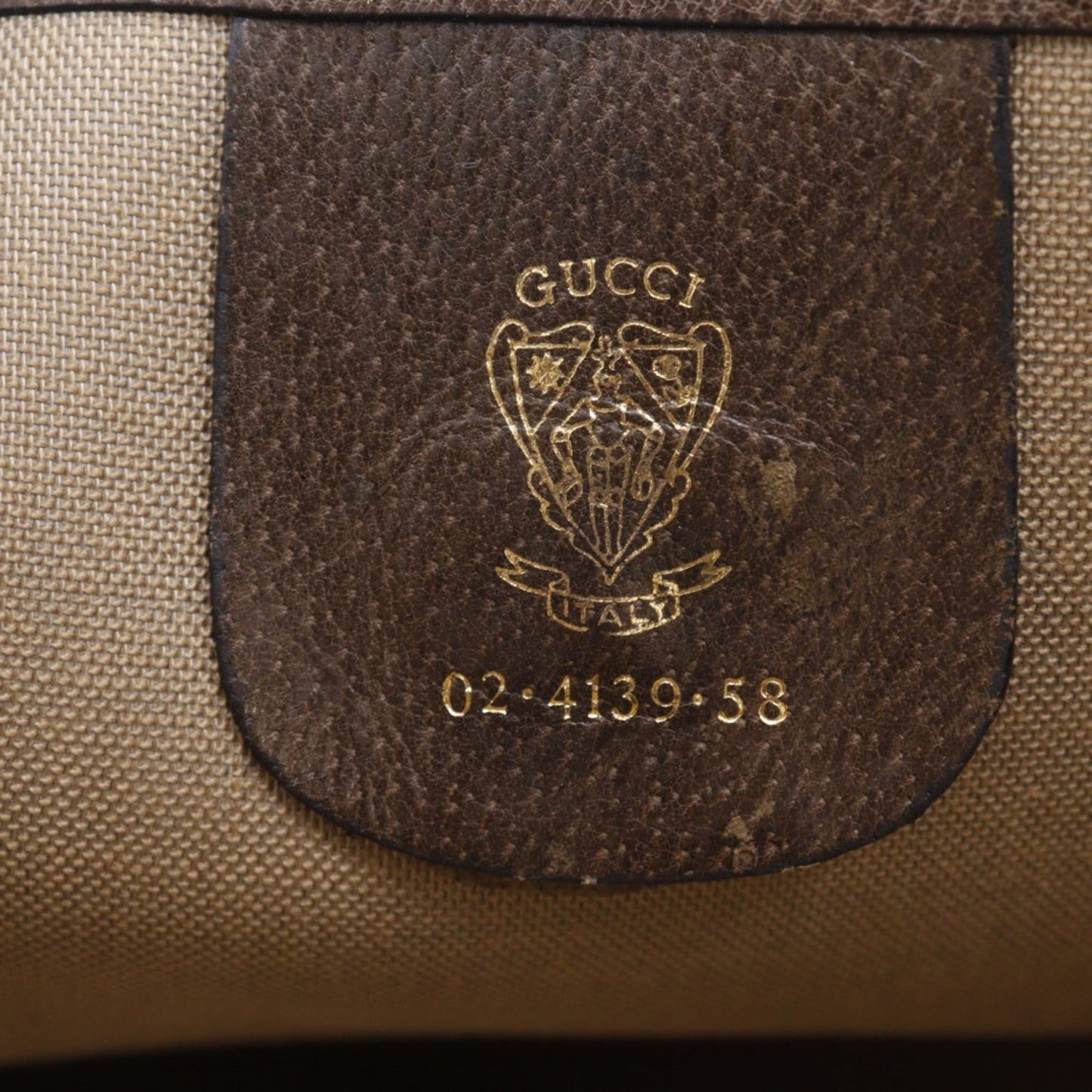 Gucci Sherry Line Brown Pvc Handbag