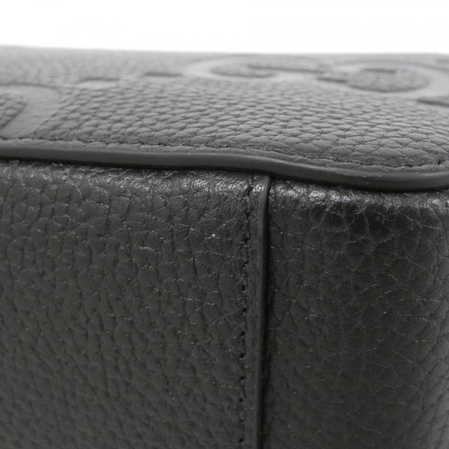 Gucci Black Gg Leather Shoulder Bag