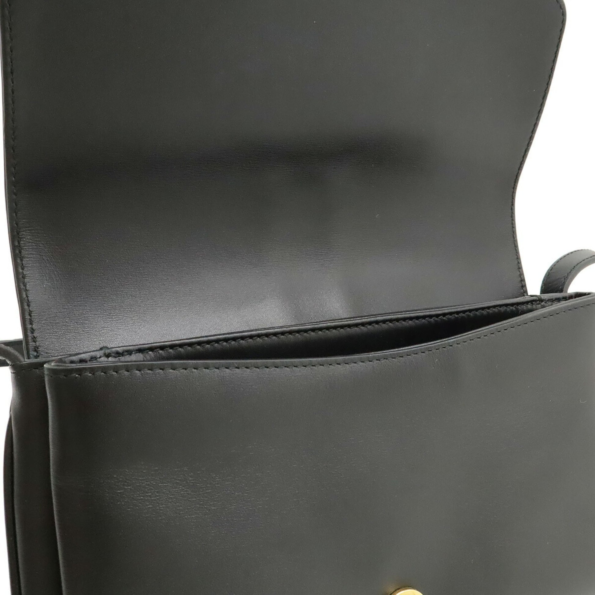 Gucci Gg Marmont Black Leather Pochette Shoulder Bag