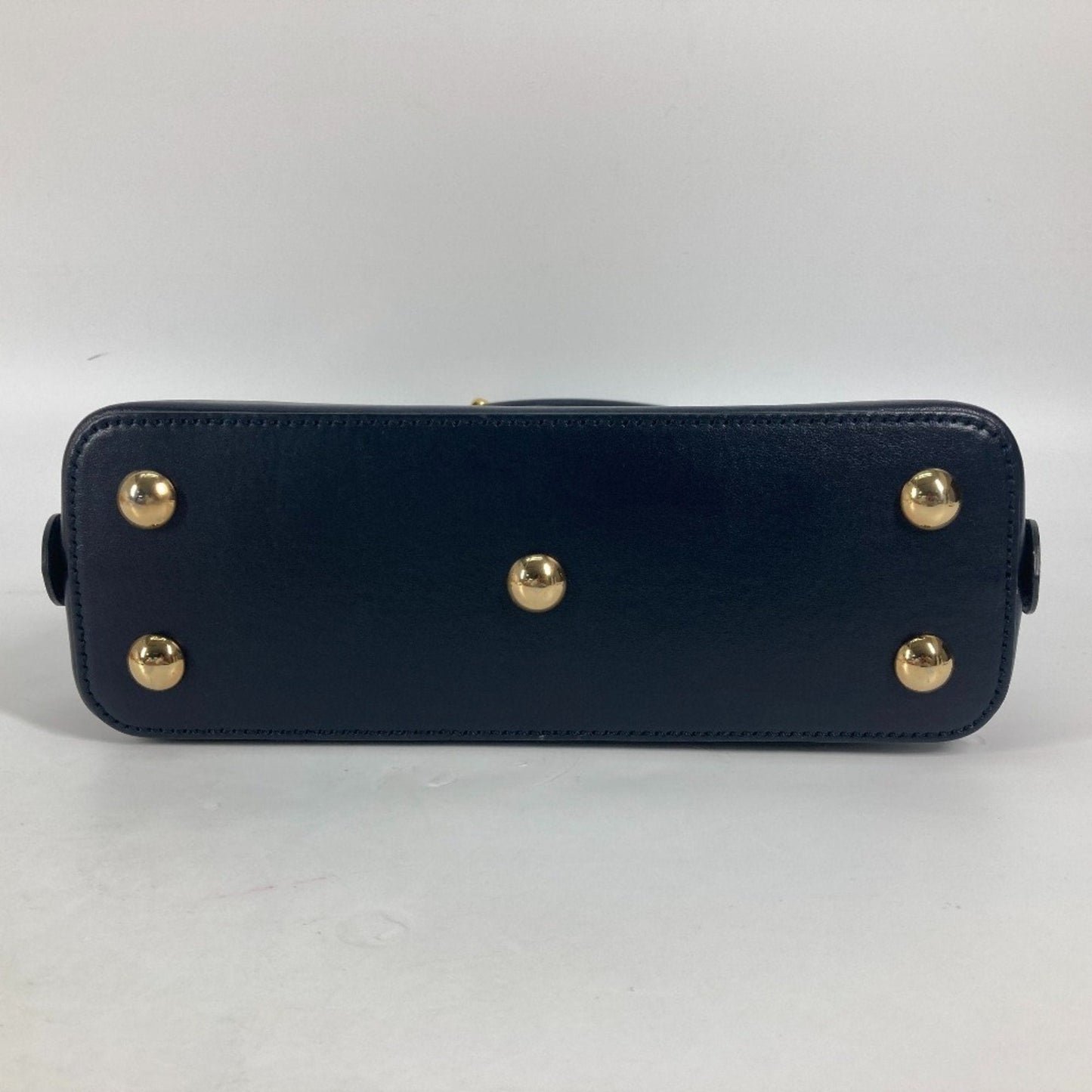 Gucci Beige Dark Navy Canvas Leather Handbag Shoulder Bag