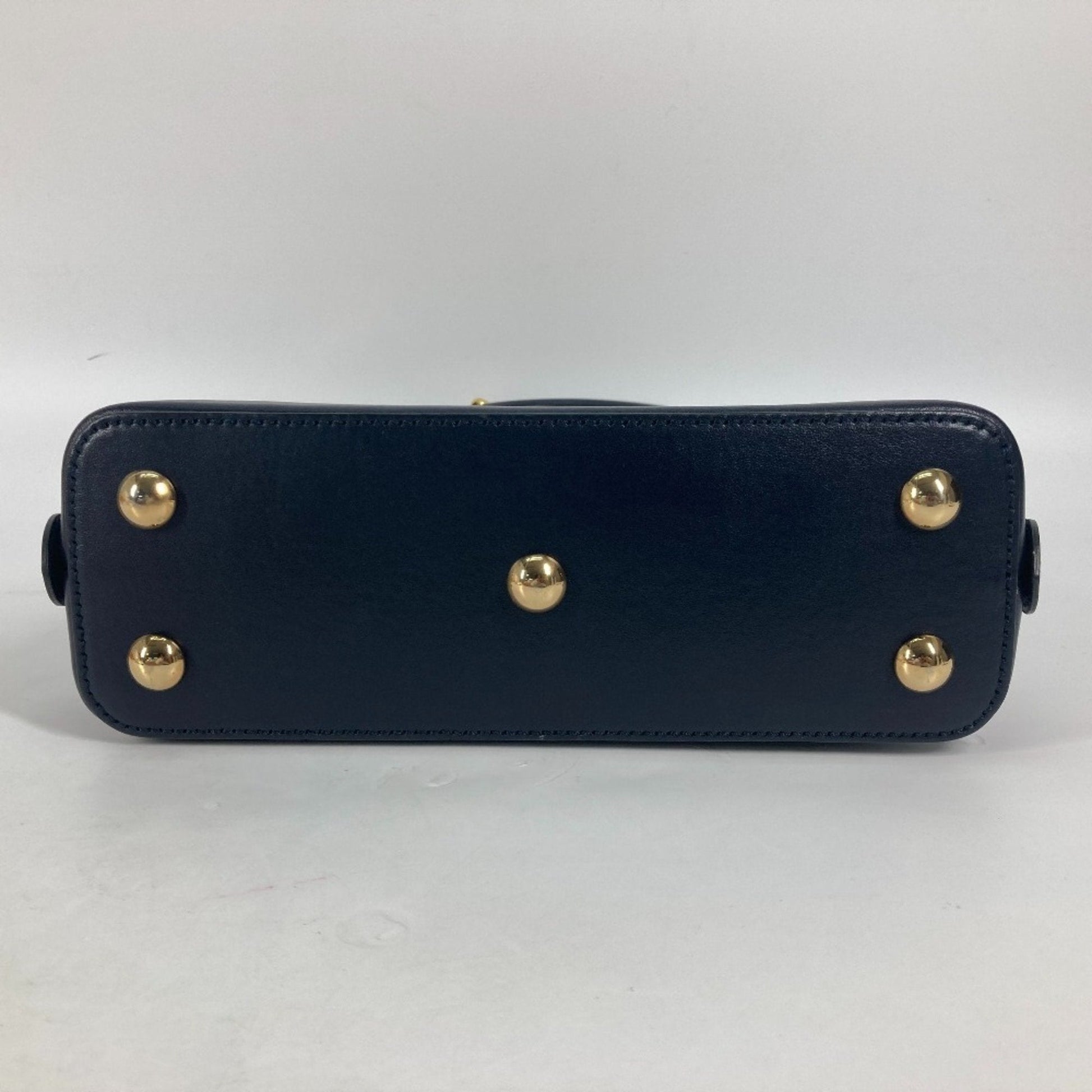 Gucci Beige Dark Navy Canvas Leather Handbag Shoulder Bag