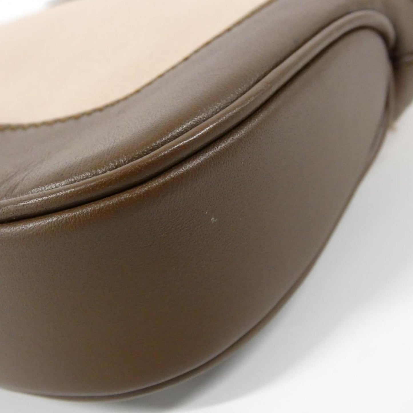 Gucci Brown Pink Canvas Leather Shoulder Bag
